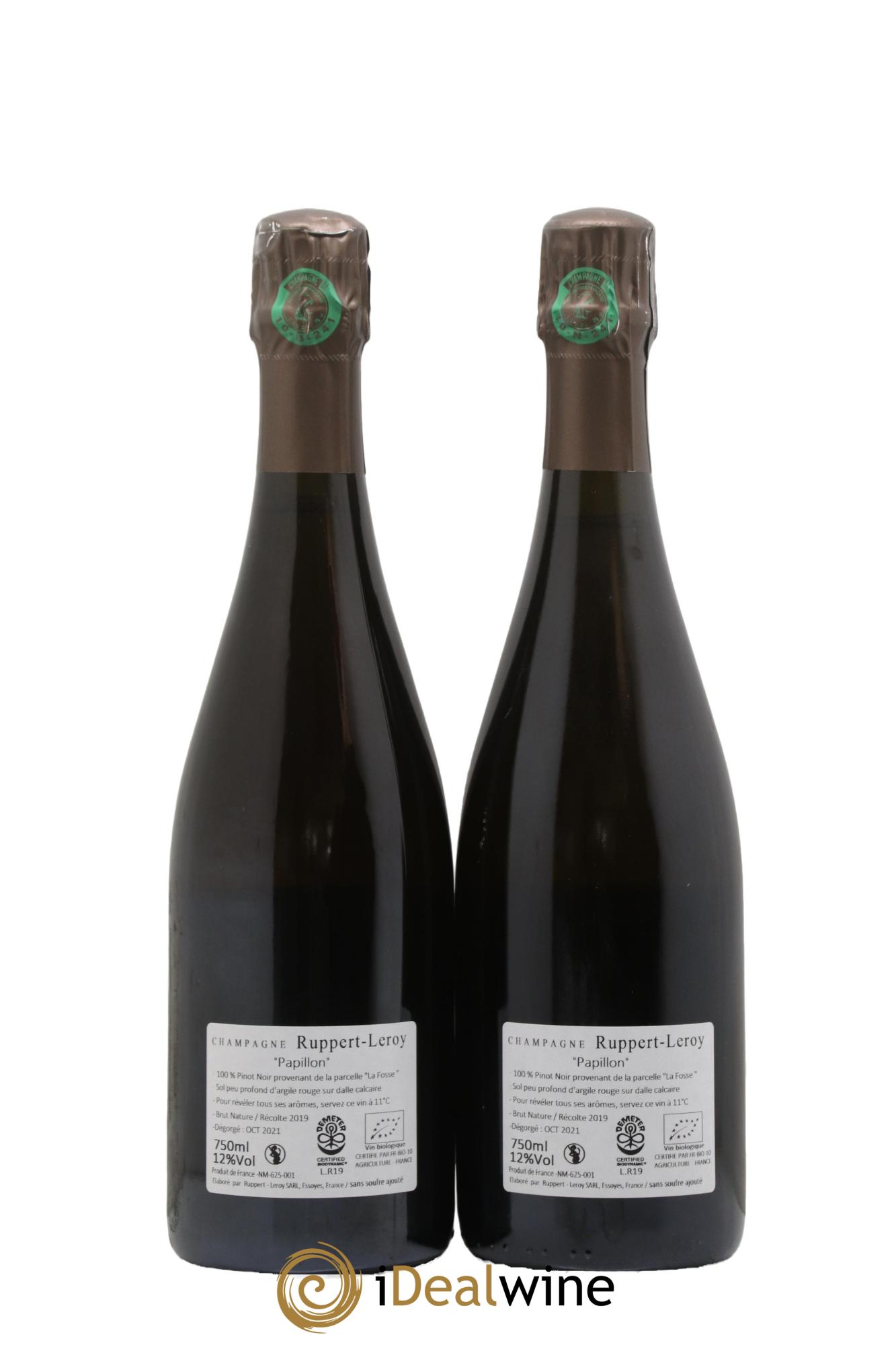 Papillon Brut Nature Ruppert-Leroy (Domaine) 2019 - Lot of 2 bottles - 1