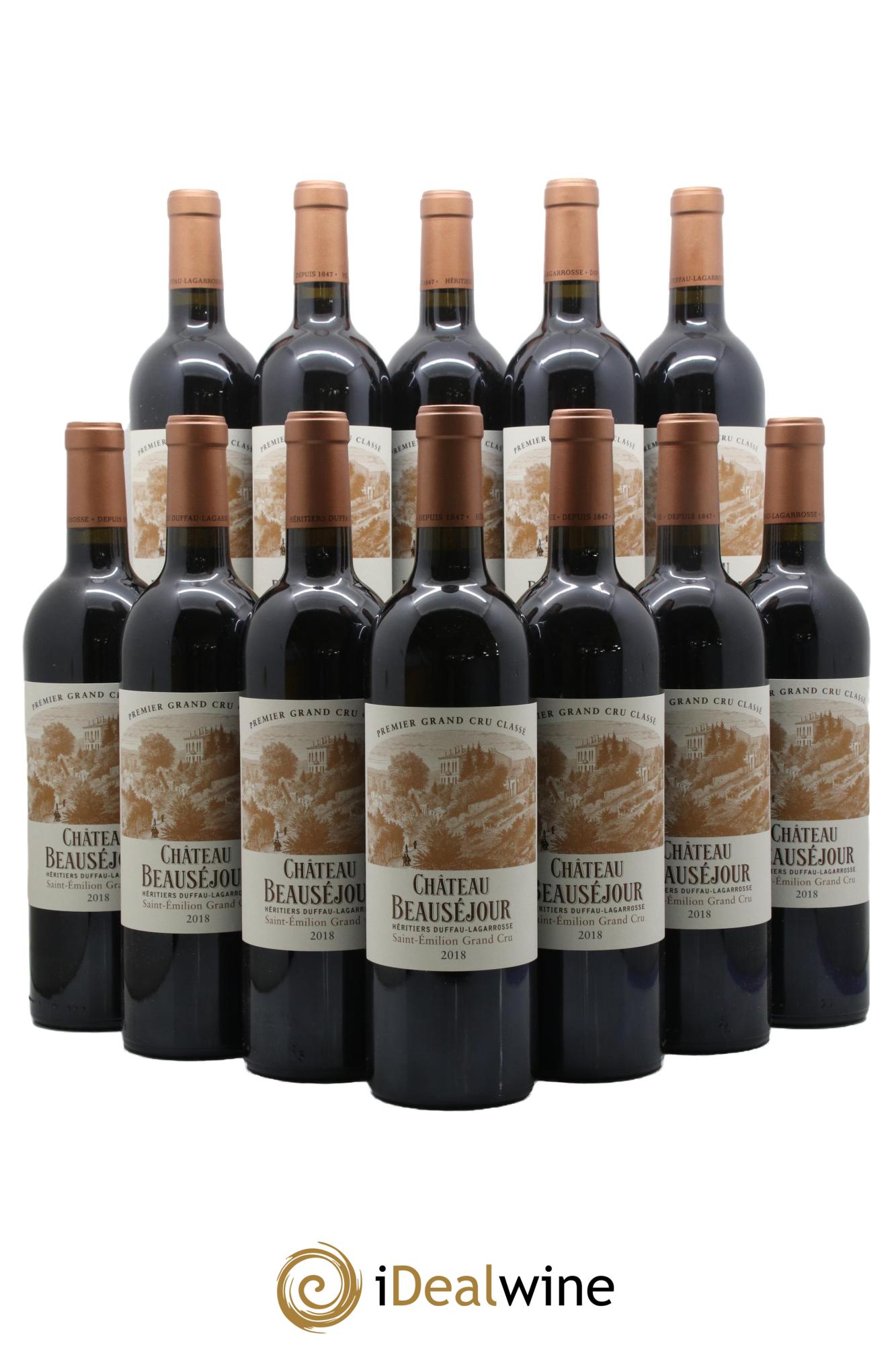 Château Beauséjour (Duffau-Lagarrosse) 1er Grand Cru Classé B 2018 - Lot de 12 bouteilles - 0