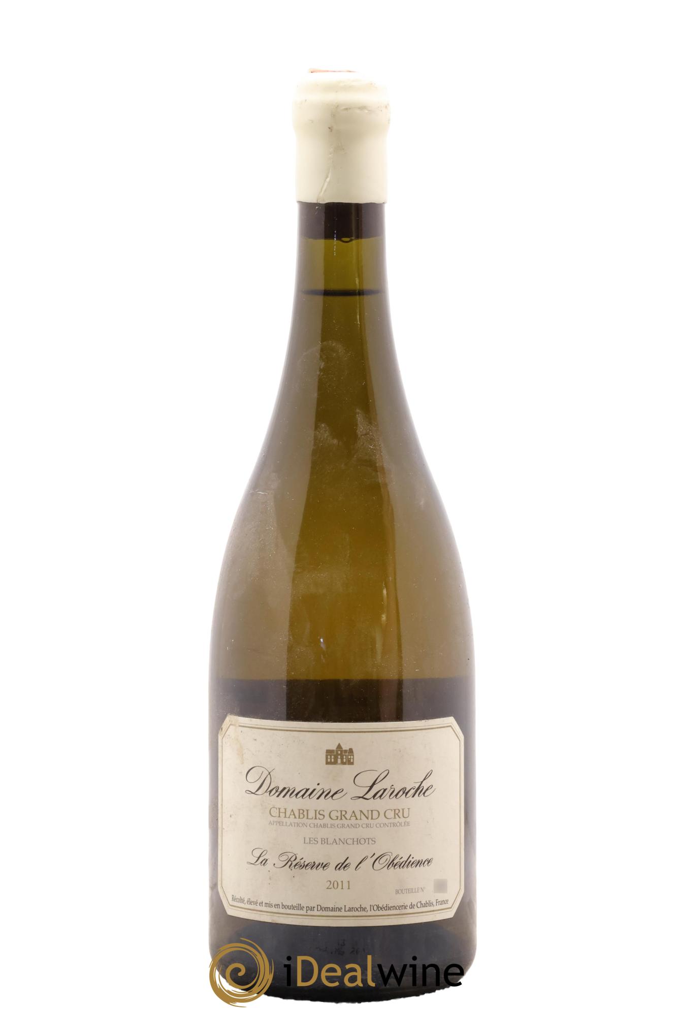 Chablis Grand Cru Les Blanchots - Réserve de l'Obédience Domaine Laroche 2011 - Lot de 1 bouteille - 0