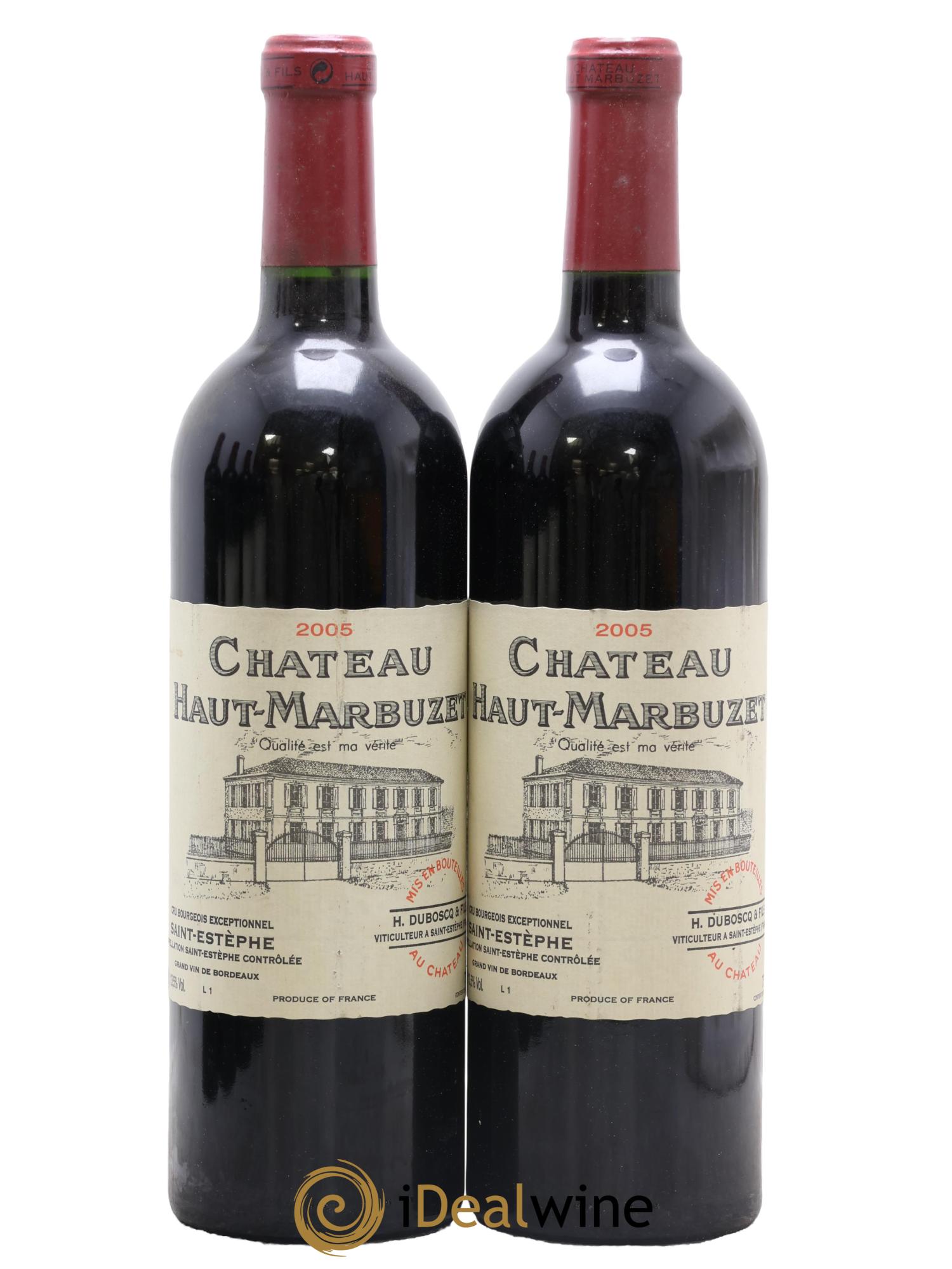 Château Haut Marbuzet 2005 - Lot de 2 bouteilles - 0