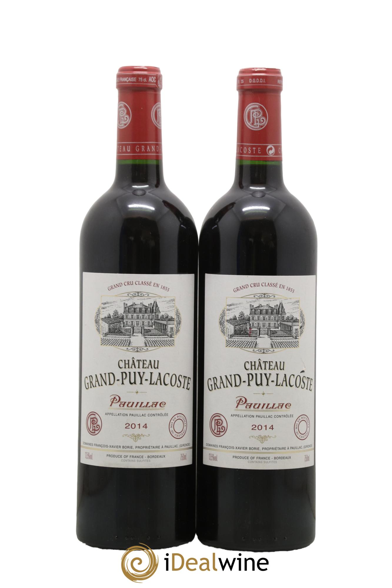 Château Grand Puy Lacoste 5ème Grand Cru Classé 2014 - Lot of 2 bottles - 0