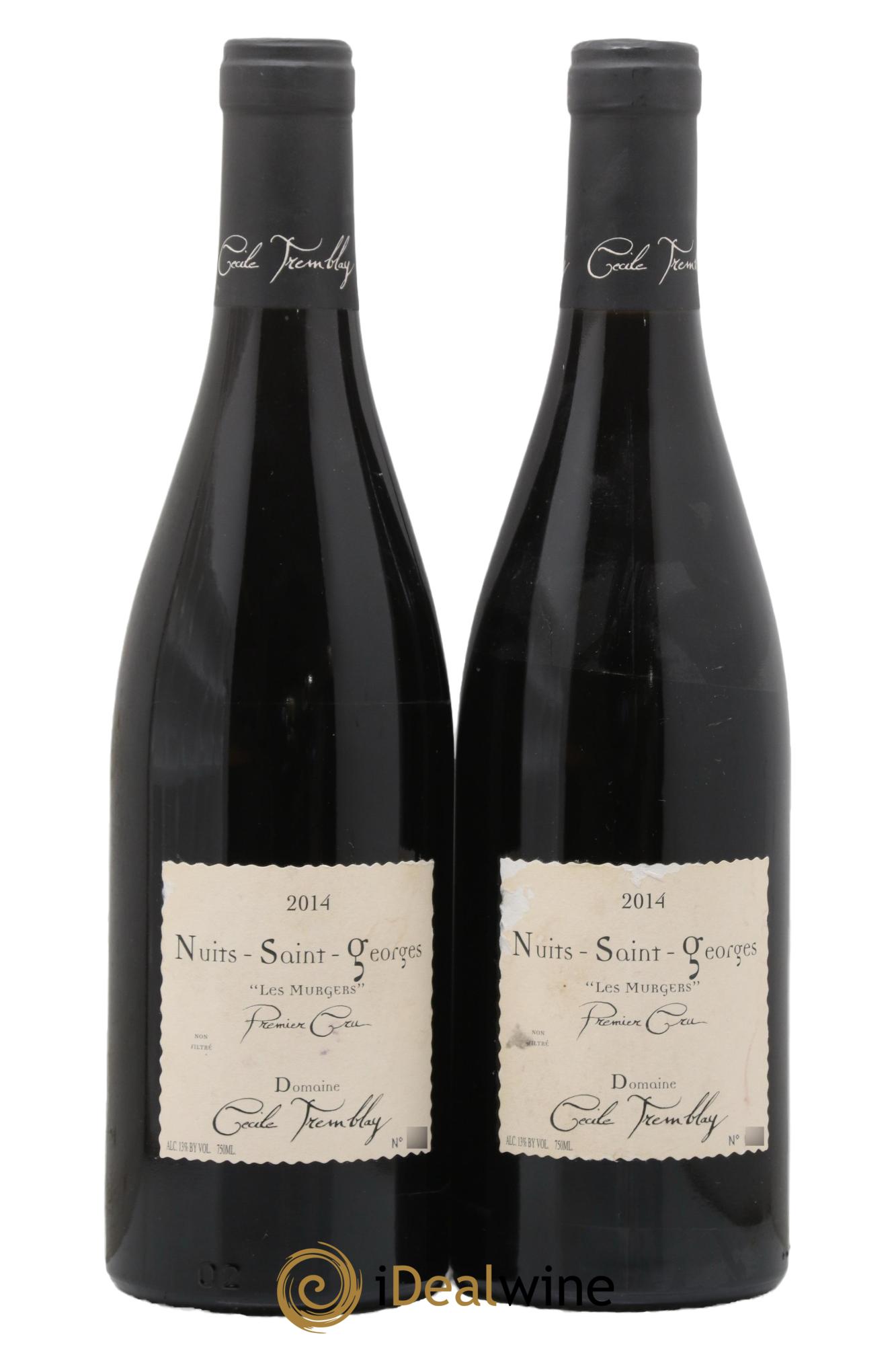 Nuits-Saint-Georges 1er Cru Les Murgers Cécile Tremblay 2014 - Lot de 2 bouteilles - 0