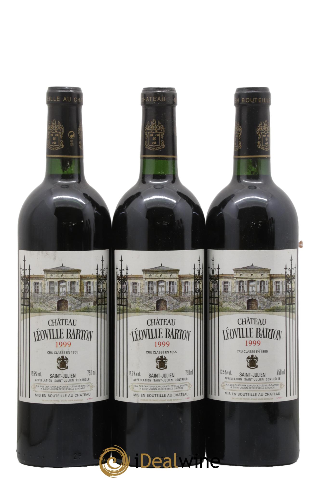 Château Léoville Barton 2ème Grand Cru Classé 1999 - Lot de 3 bouteilles - 0