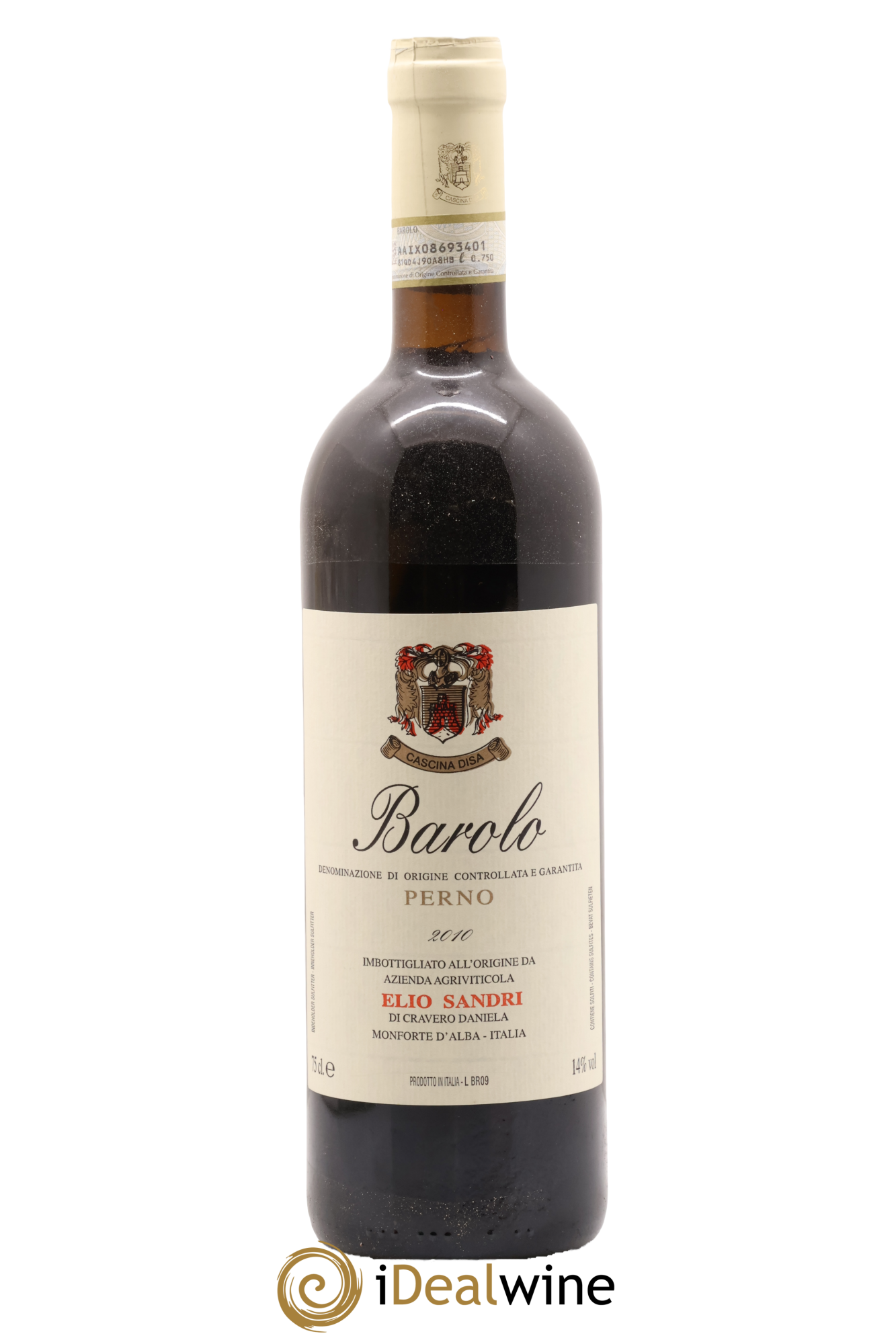 Barolo DOCG Perno Elio Sandri 2010 - Lot de 1 bouteille - 0
