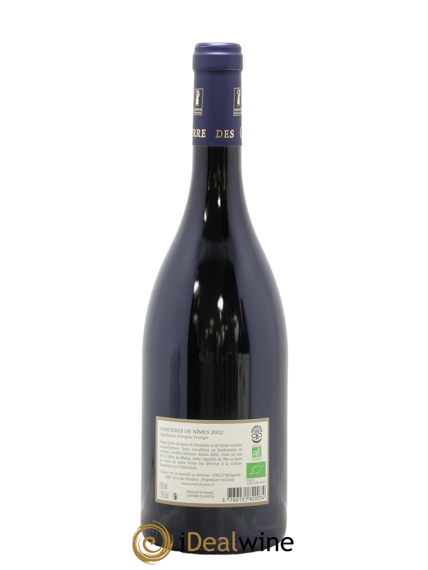 Costières de Nîmes Bien Luné Domaine Terres Des Chardons 2022 - Lot de 1 bouteille - 1