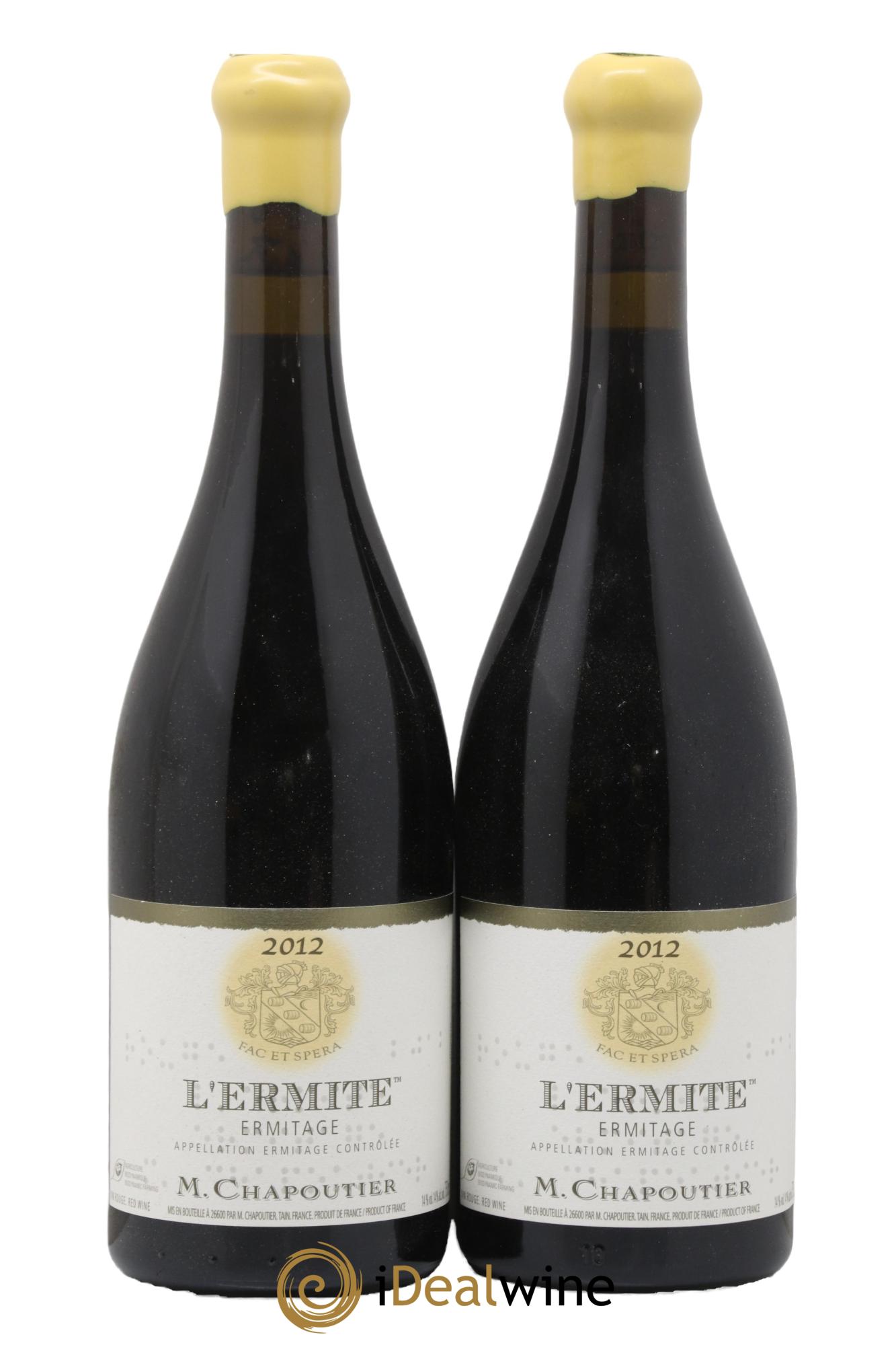 Hermitage Ermitage l'Ermite Chapoutier 2012 - Lot de 2 bouteilles - 0