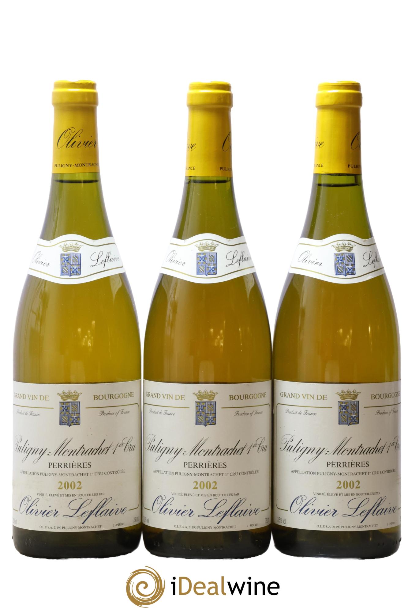 Puligny-Montrachet 1er Cru Perrières Olivier Leflaive 2002 - Lot de 3 bouteilles - 0