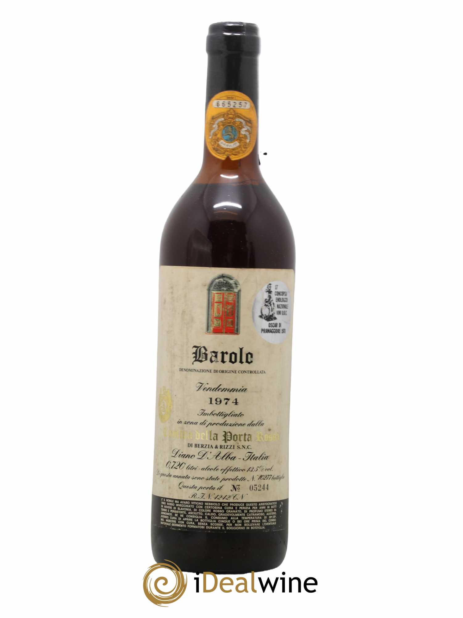 Barolo Cantina della Porta Rossa 1974 - Posten von 1 Flasche - 0
