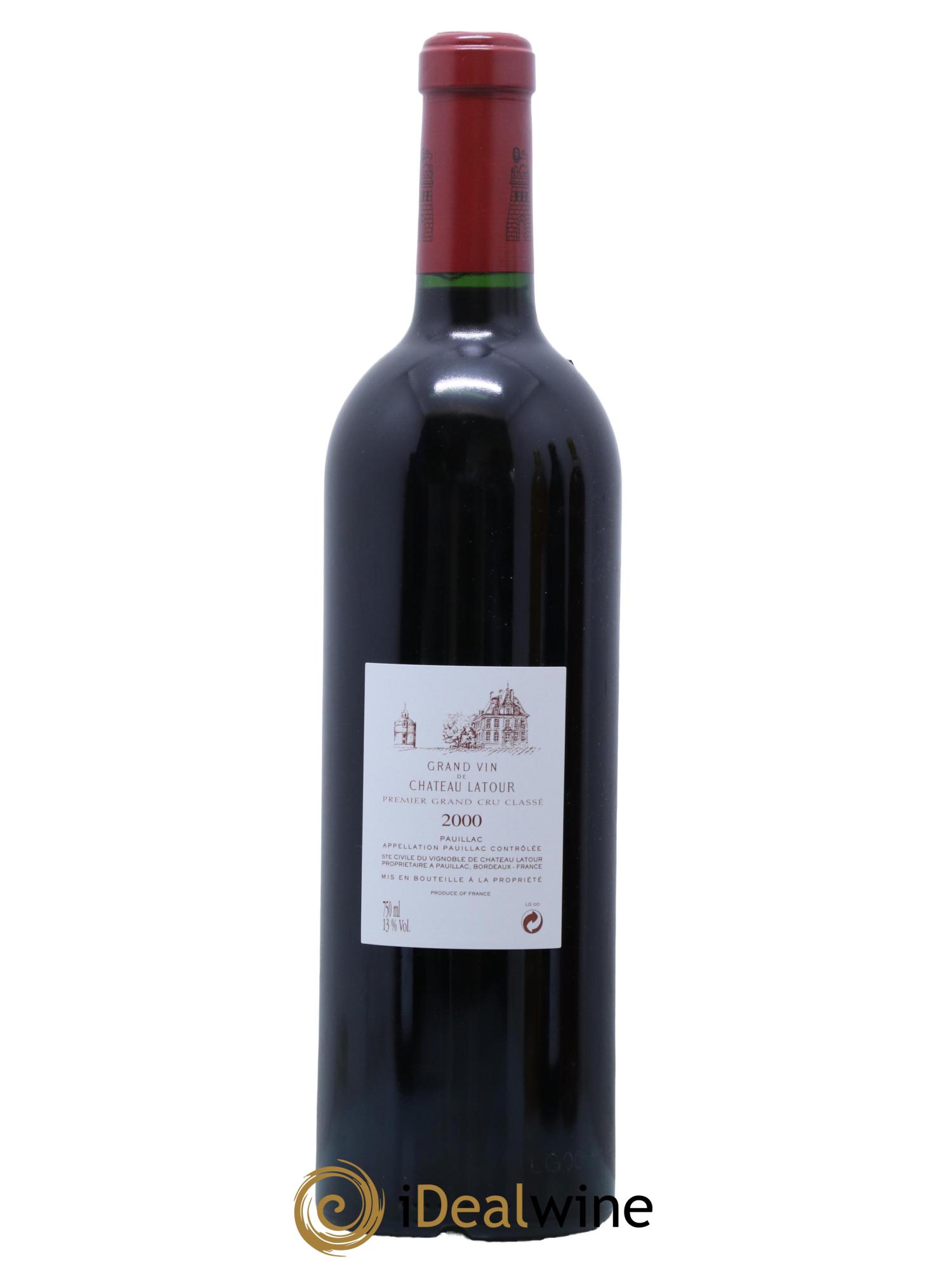 Château Latour 1er Grand Cru Classé 2000 - Lot de 1 bouteille - 1