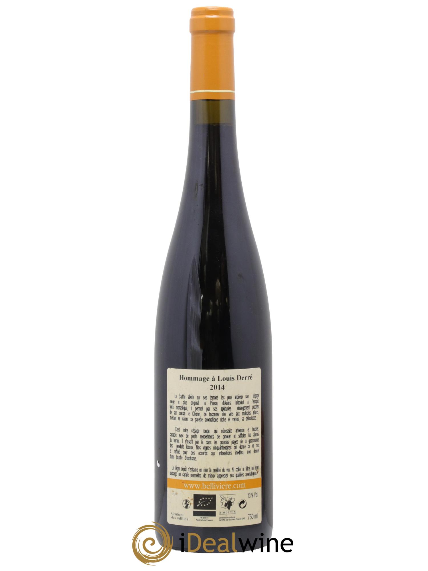 Coteaux du Loir Hommage à Louis Derré Domaine de Bellivière 2014 - Lot de 1 bouteille - 1