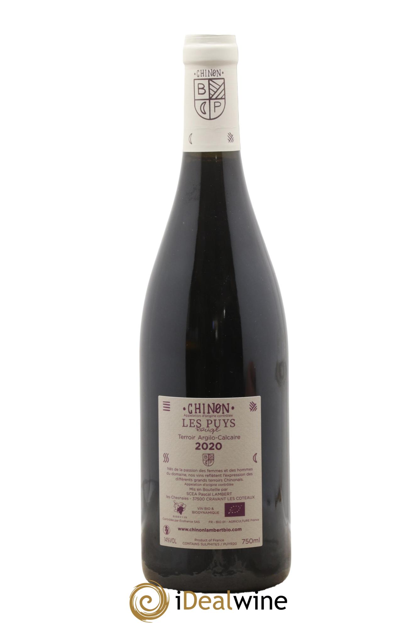 Chinon Les Puys Domaine Lambert 2020 - Lot of 1 bottle - 1