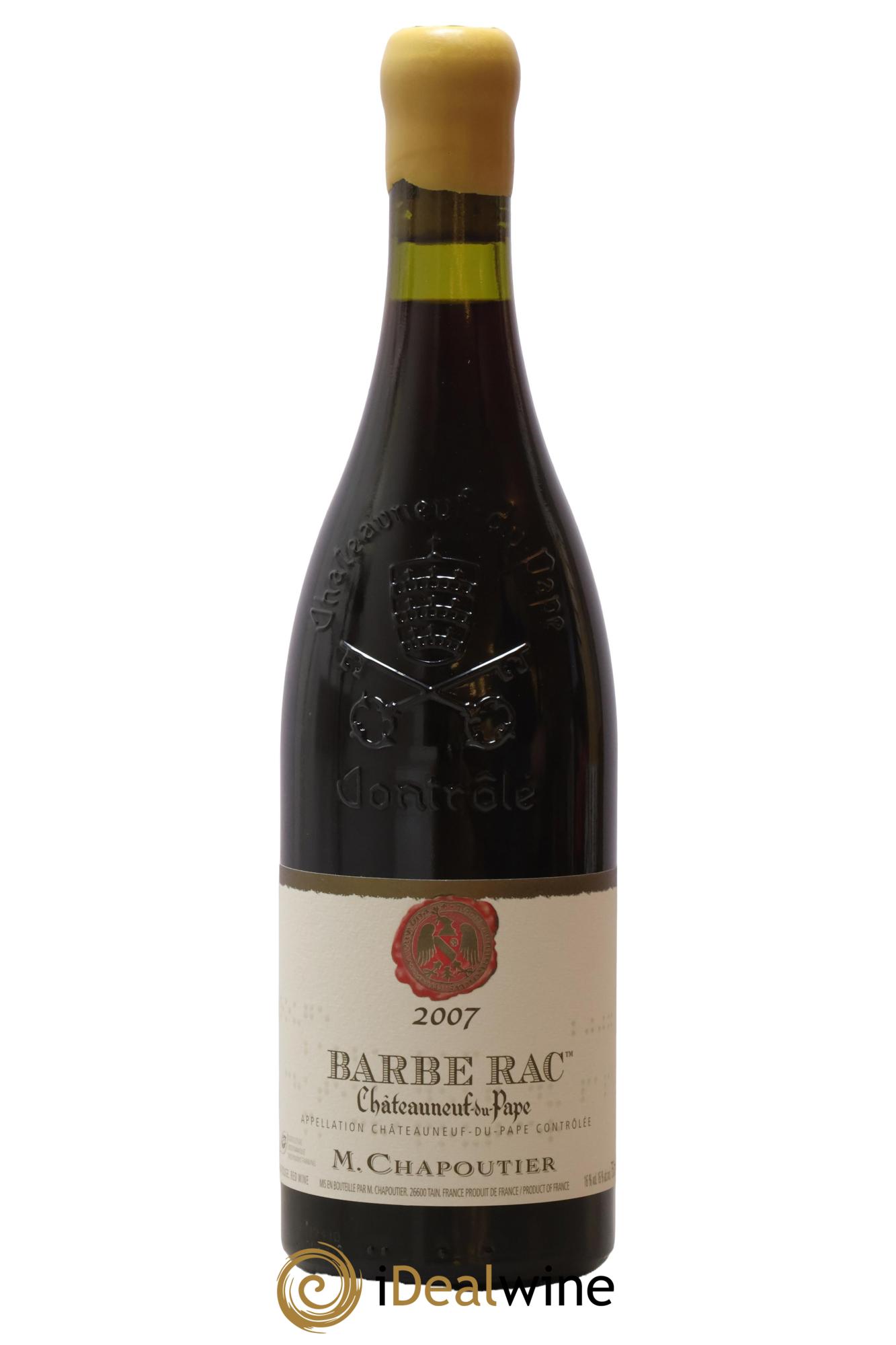 Châteauneuf-du-Pape Barbe Rac Chapoutier 2007 - Posten von 1 Flasche - 0