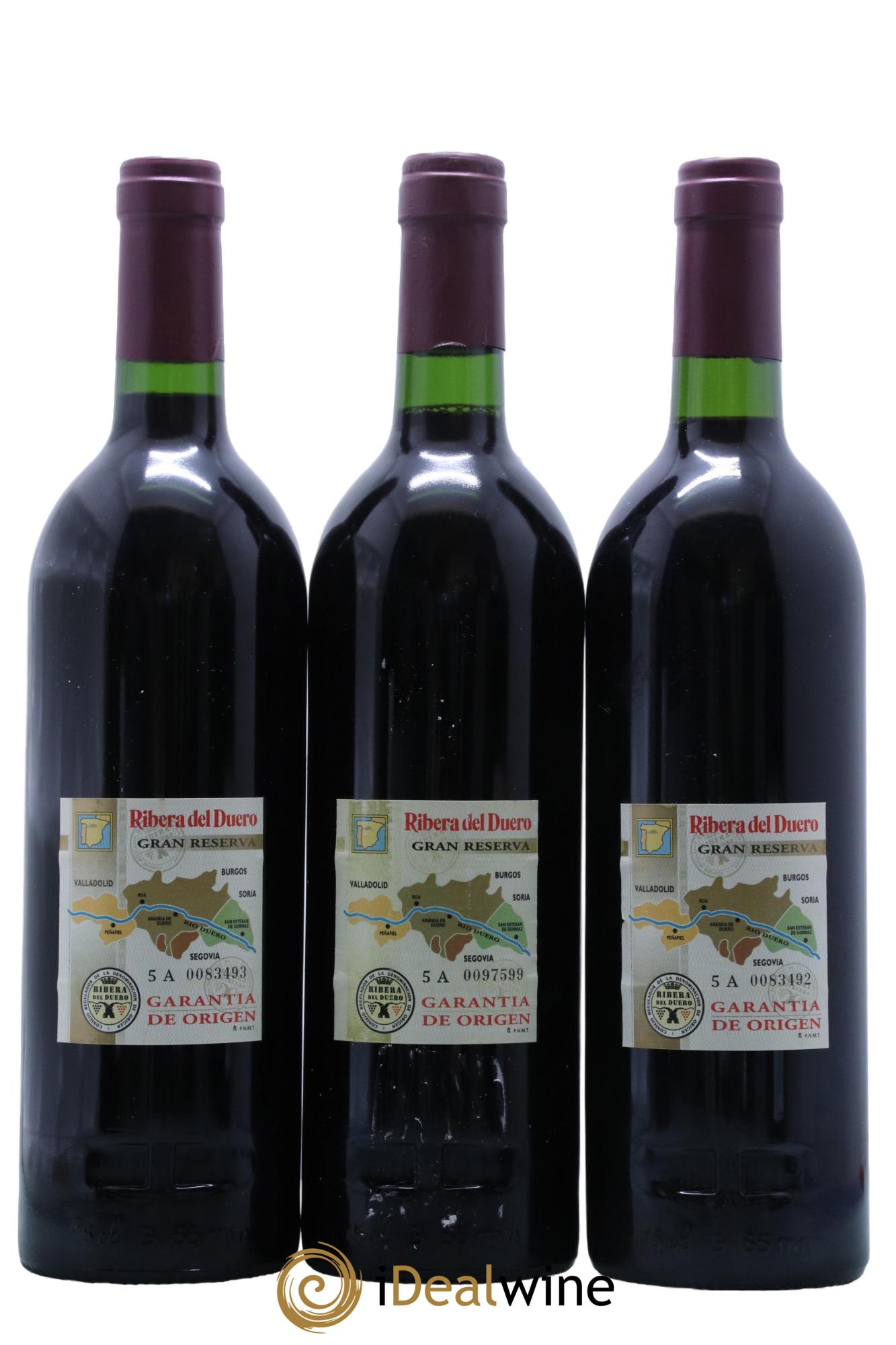 Ribera Del Duero DO Vega Sicilia Unico Famille Alvarez 1990 - Lot de 3 bouteilles - 1