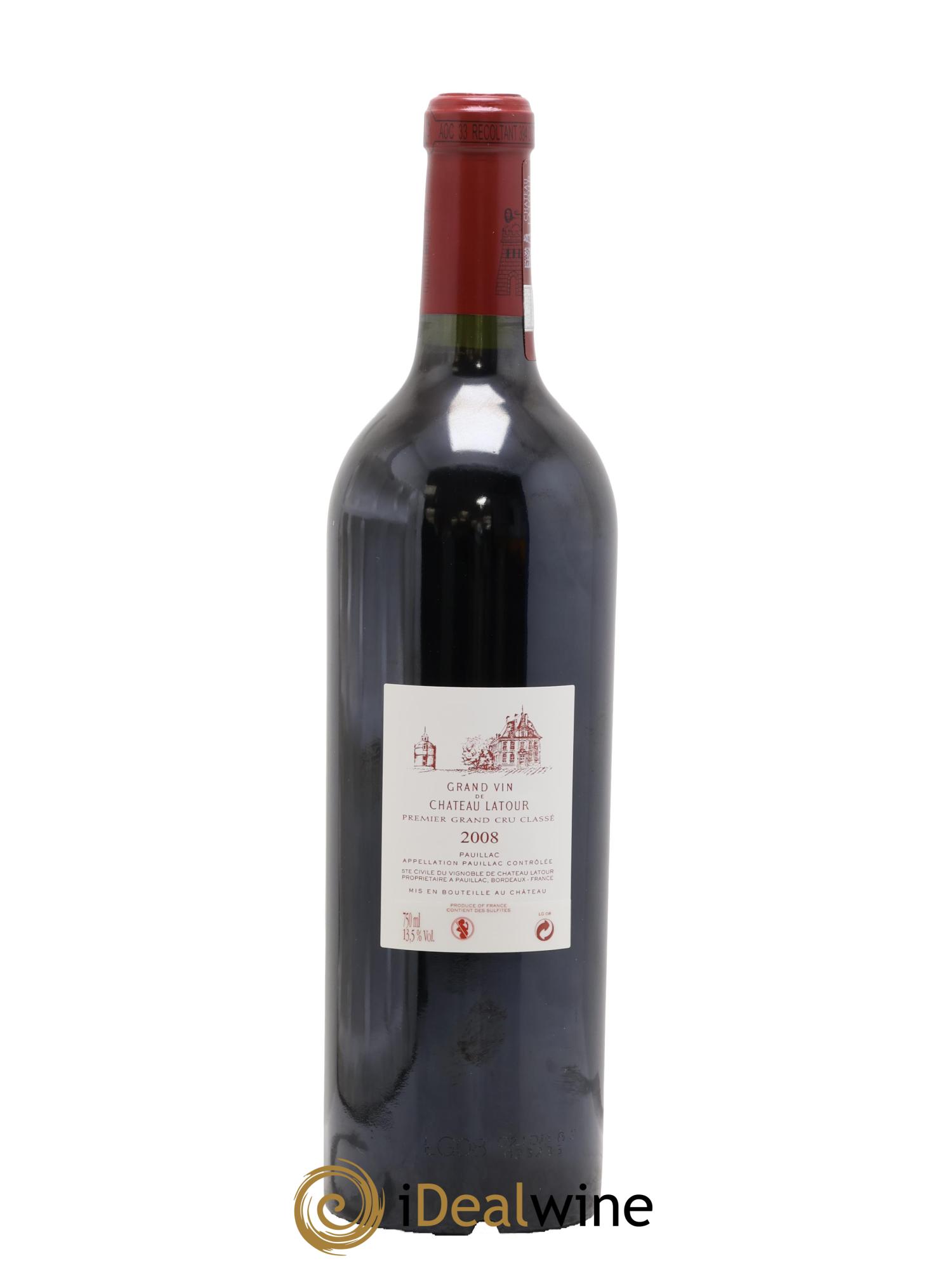 Château Latour 1er Grand Cru Classé 2008 - Lot de 1 bouteille - 1