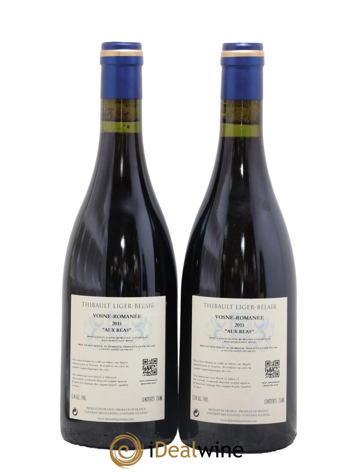 Vosne-Romanée Aux Réas Thibault Liger-Belair 2015 - Posten von 2 Flaschen - 1