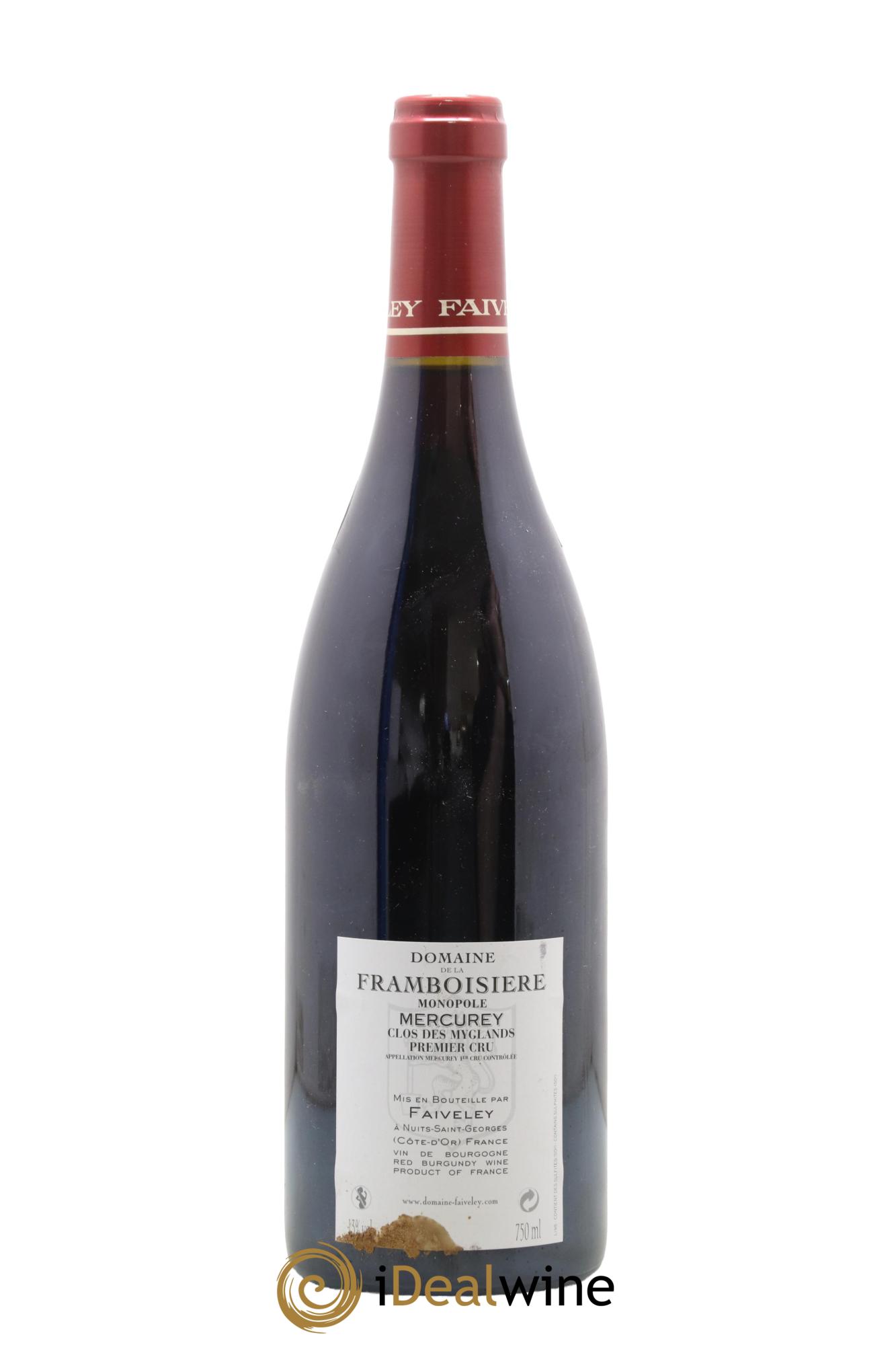 Mercurey 1er Cru Clos des Myglands Domaine de la Framboisière Faiveley 2013 - Lot de 1 bouteille - 1