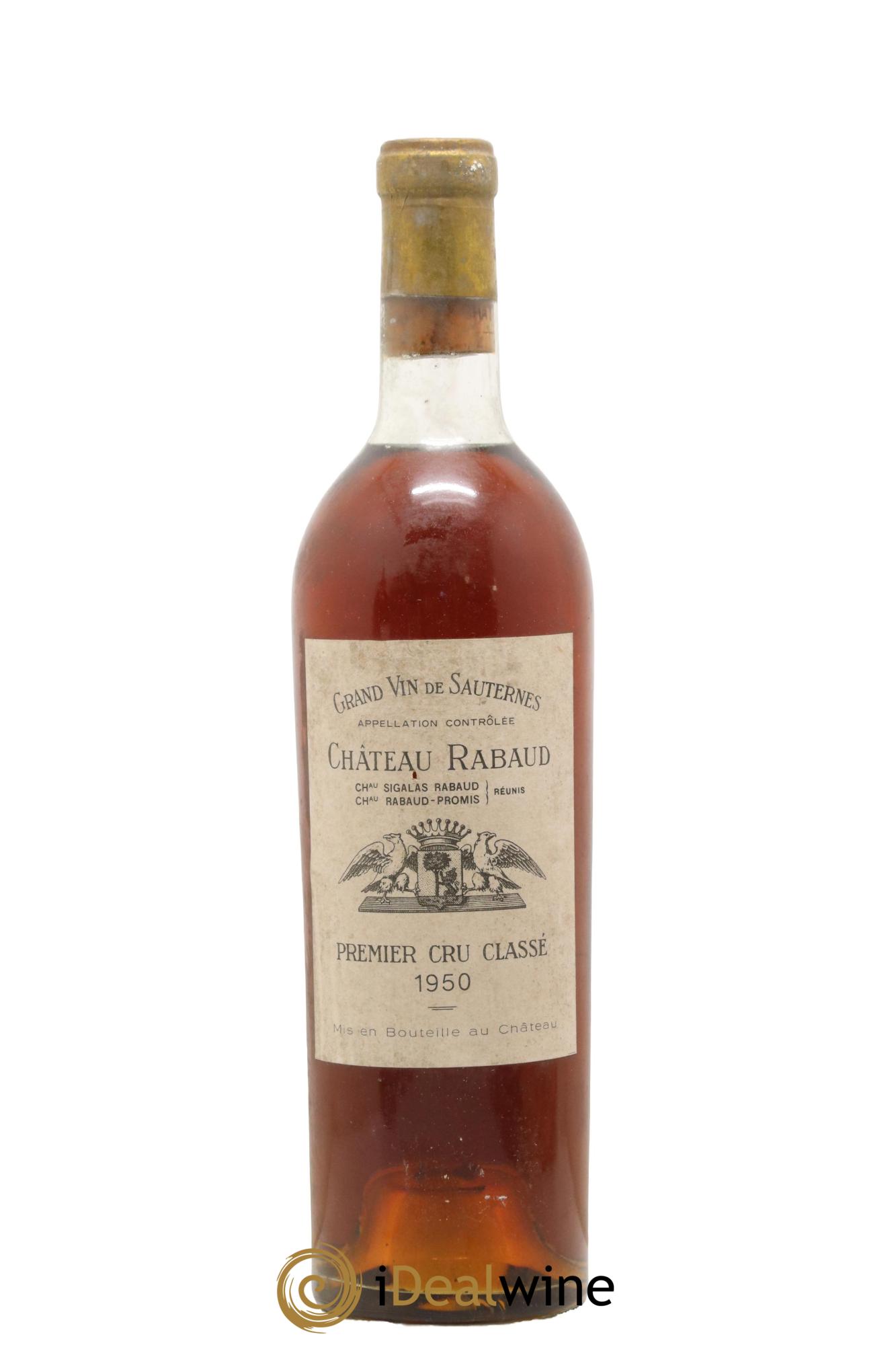 Sauternes Château Rabaud 1950 - Posten von 1 Flasche - 0
