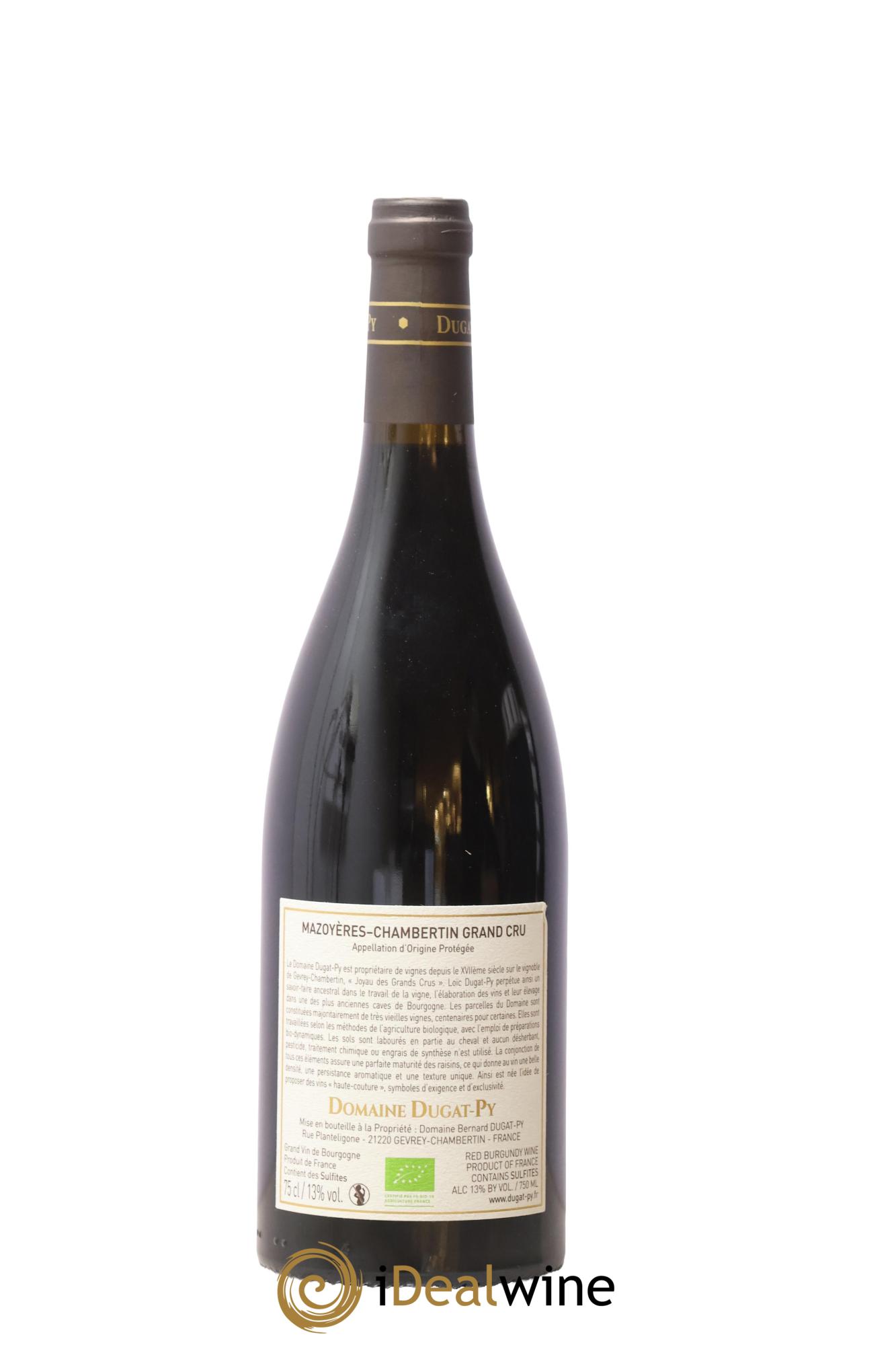 Mazoyères-Chambertin Grand Cru Vieilles Vignes Dugat-Py 2020 - Lot de 1 bouteille - 1