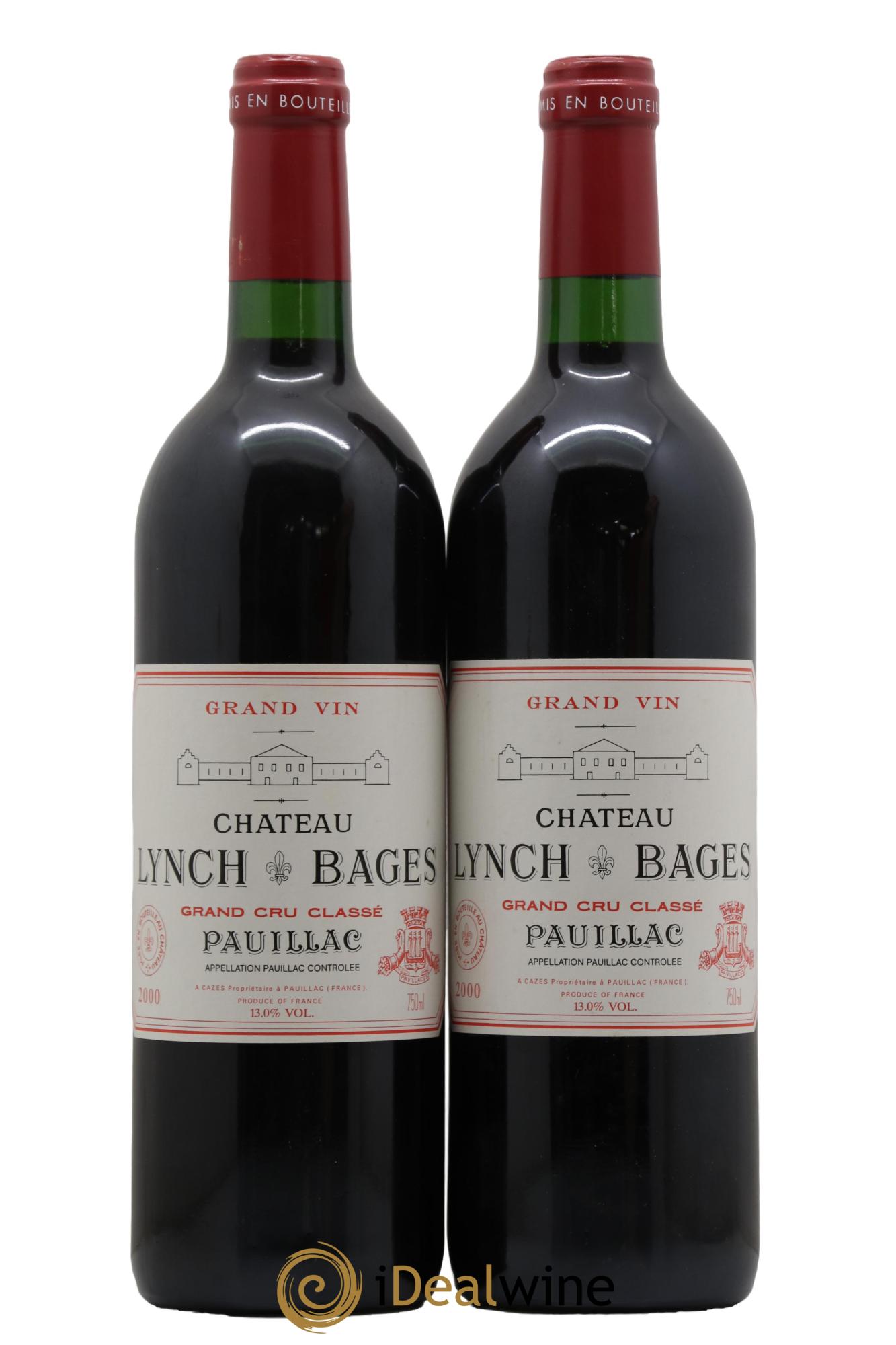 Château Lynch Bages 5ème Grand Cru Classé 2000 - Lot de 2 bouteilles - 0