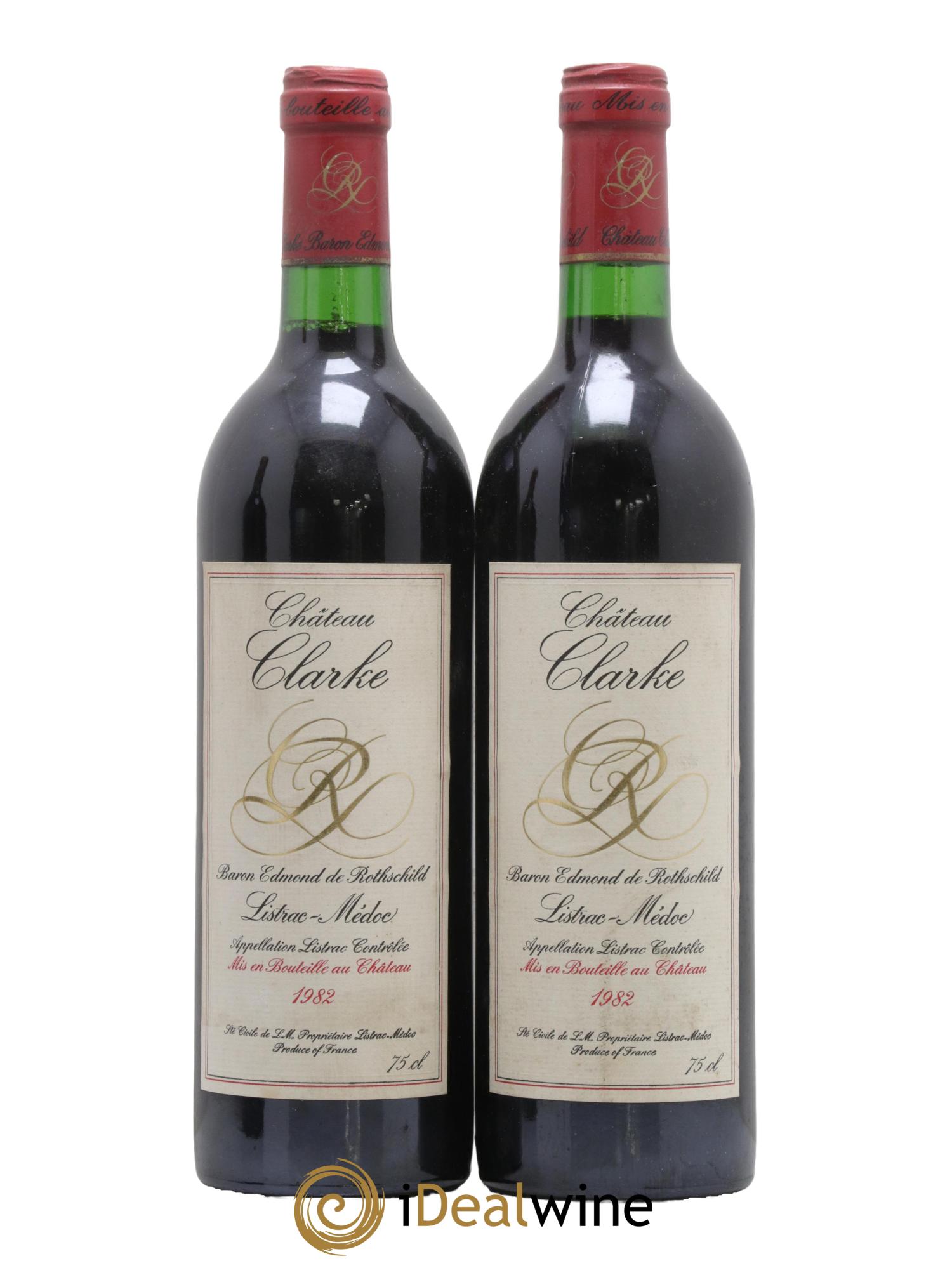Château Clarke 1982 - Lot de 2 bouteilles - 0