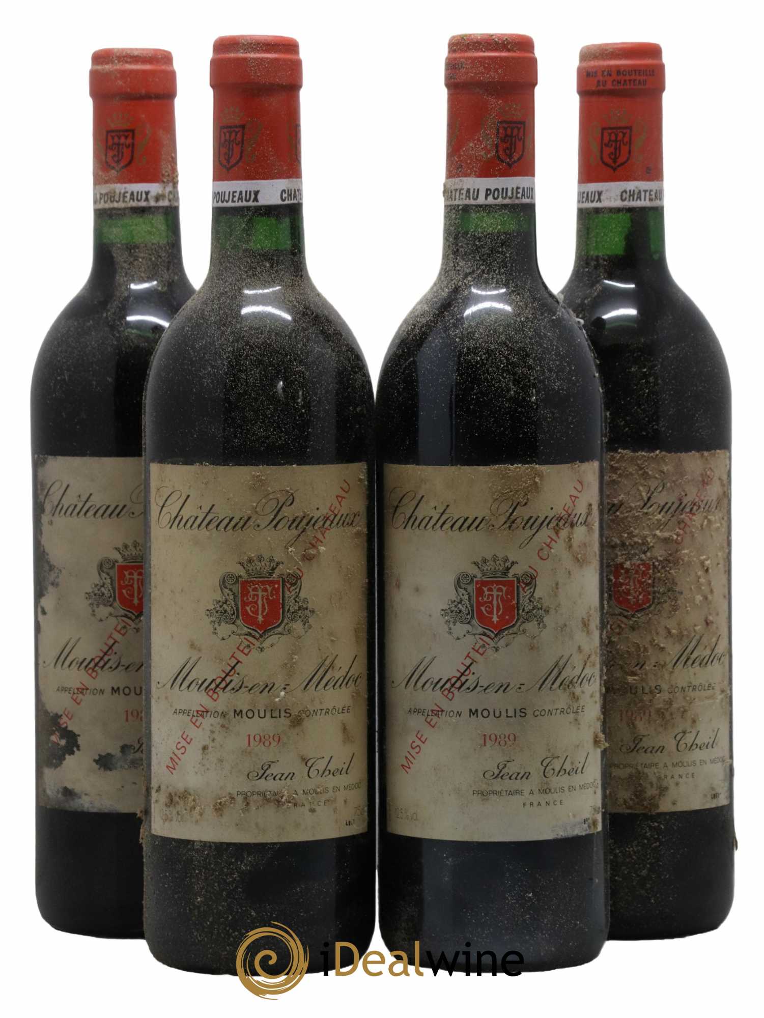 Château Poujeaux 1989 - Lot de 4 bouteilles - 0
