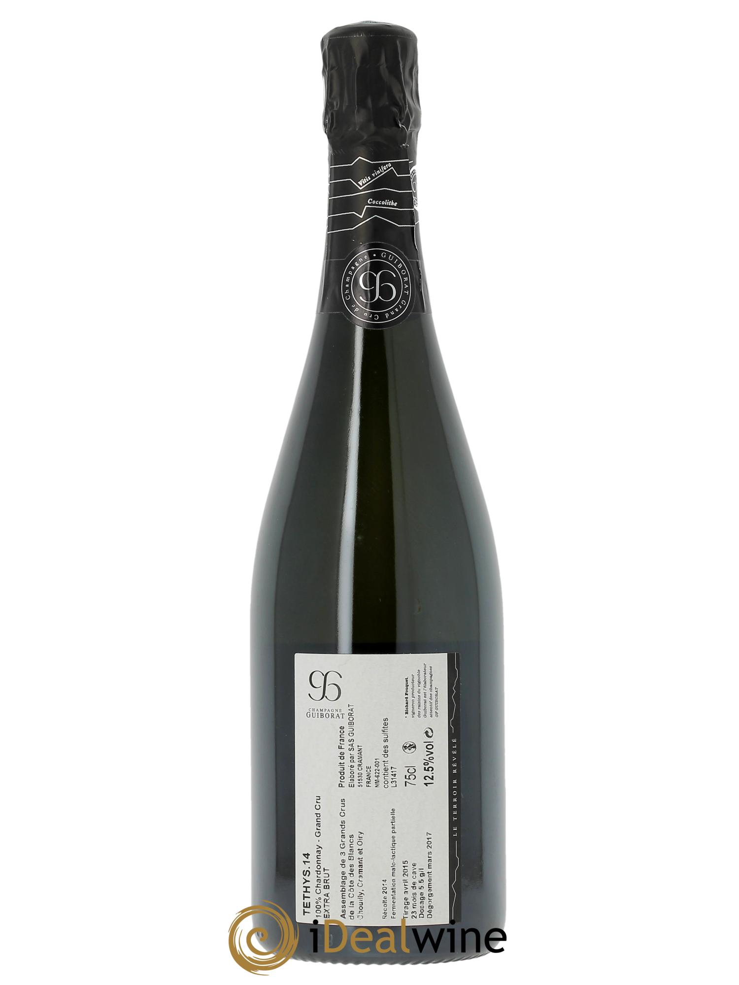 Champagne Blanc de Blancs Grand Cru Tethys 14 Guiborat - Lot de 1 bouteille - 1
