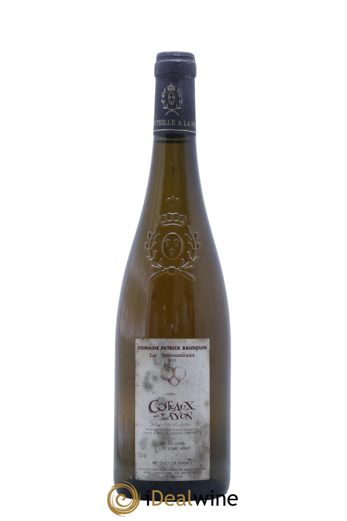 Coteaux du Layon Les Bruandières Patrick Baudouin 2002 - Lotto di 1 bottiglia - 0