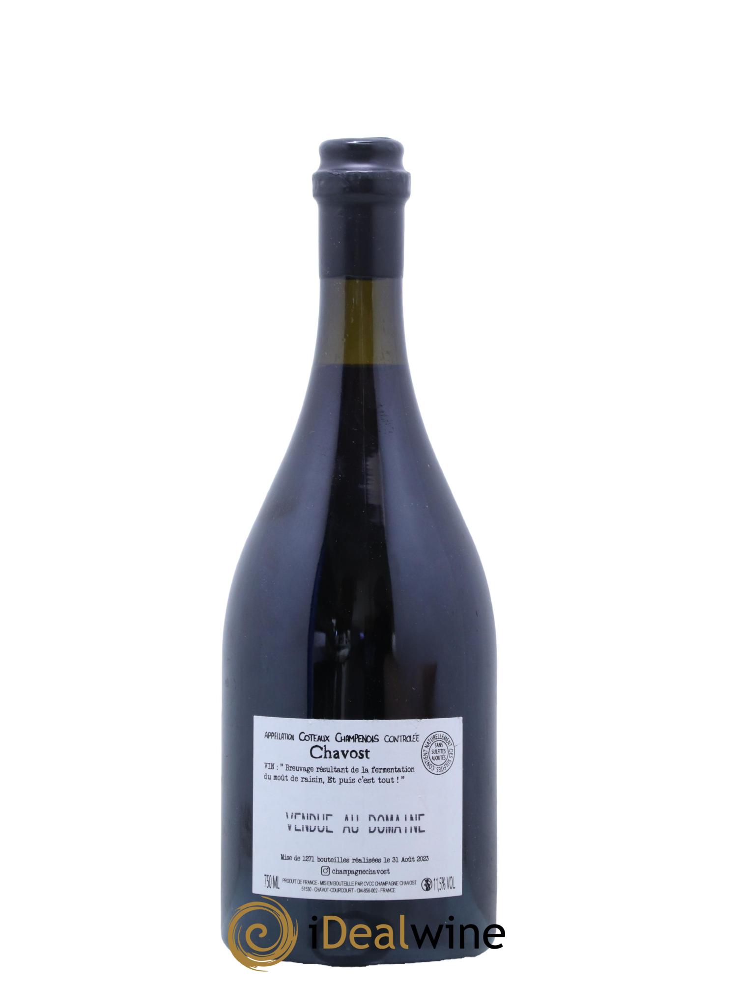 Coteaux Champenois Vin Tiré du Raisin et Pis C'est Tout Domaine Chavost - Lot de 1 bouteille - 1