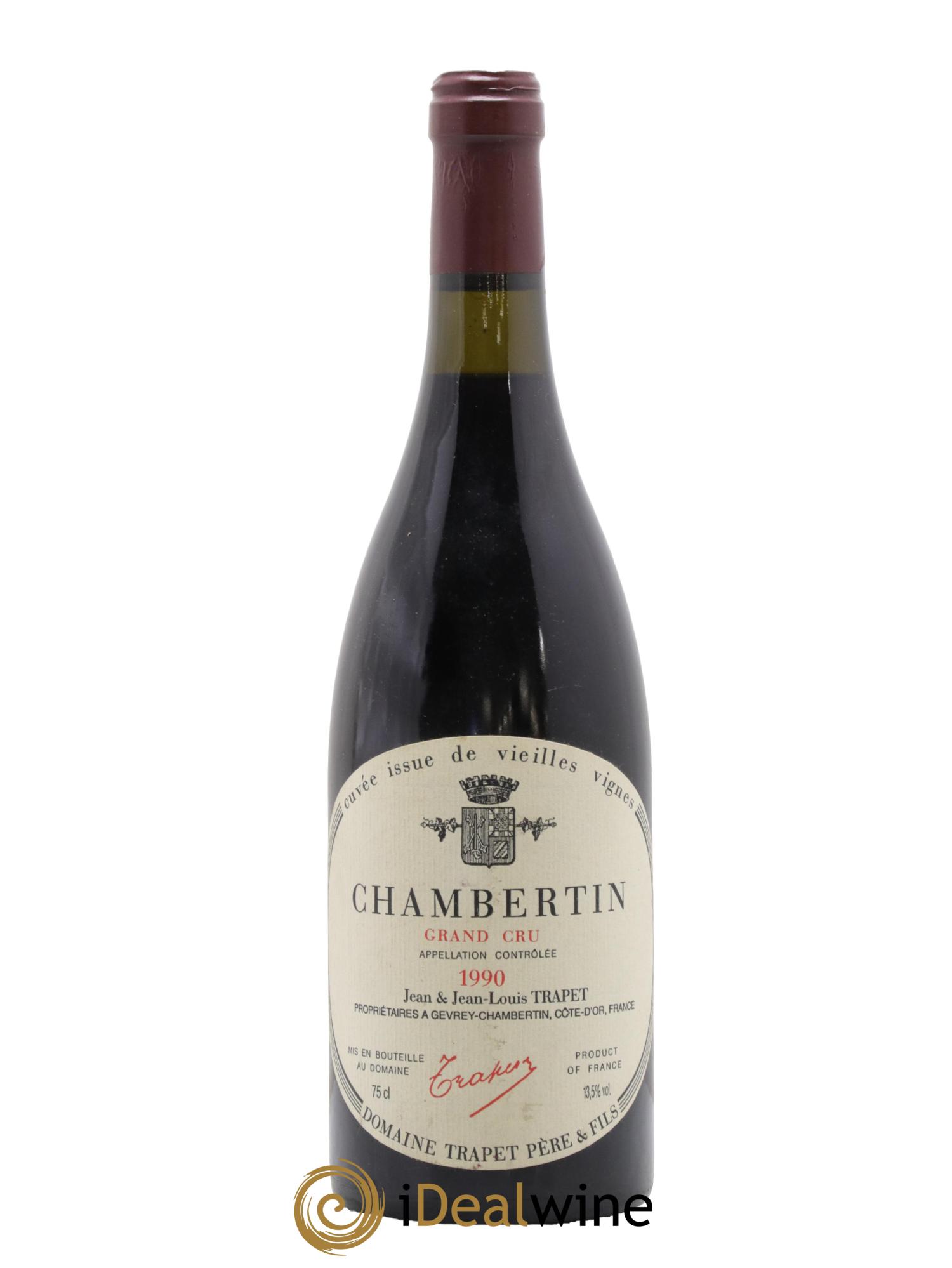 Chambertin Grand Cru Vieilles Vignes Domaine Trapet 1990 - Lot de 1 bouteille - 0
