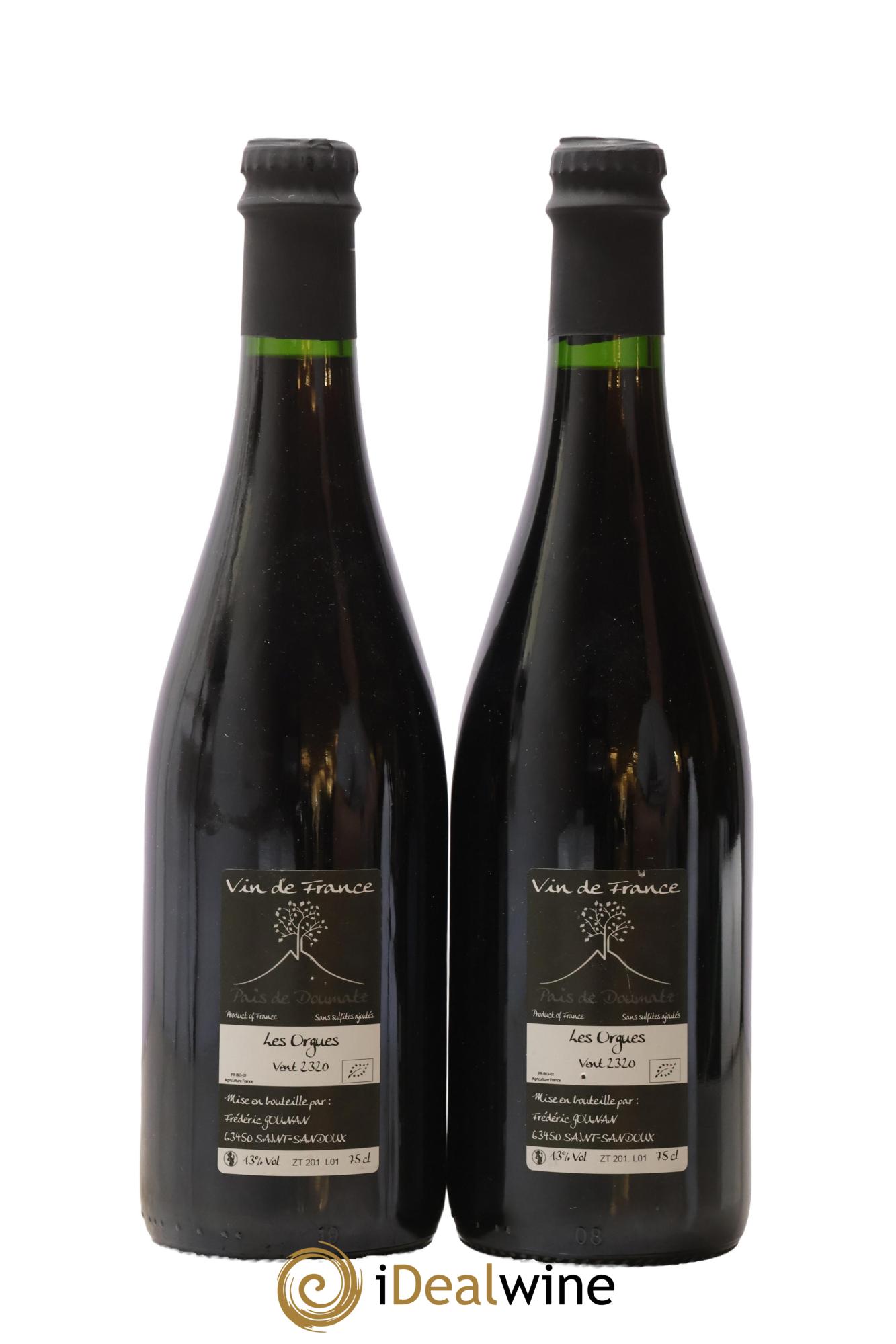 Vin de France Les Orgues Vignoble de l'Arbre Blanc  2020 - Lot de 2 bouteilles - 1