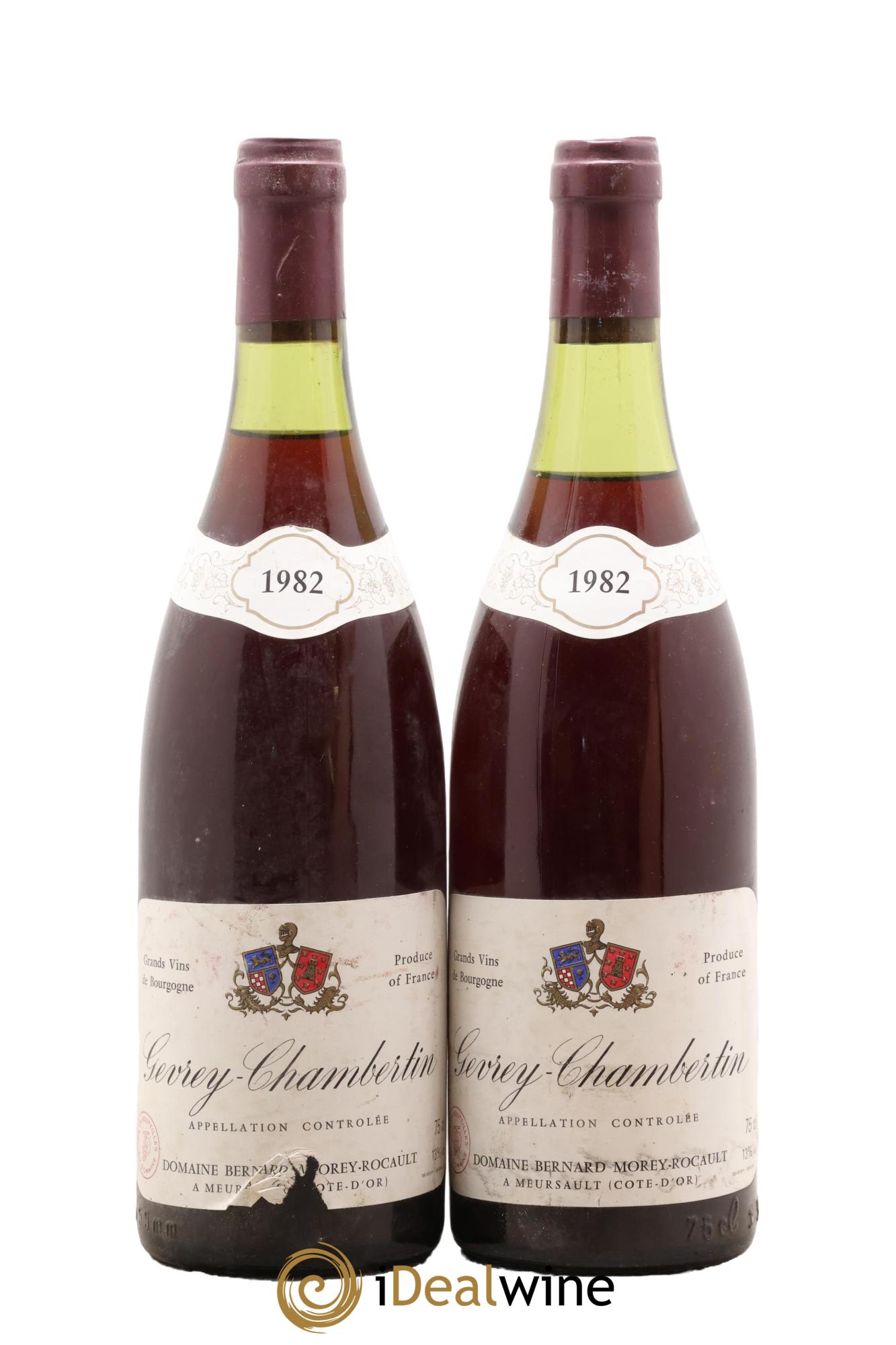 Gevrey-Chambertin Domaine Bernard Morey Rocault 1982 - Posten von 2 Flaschen - 0