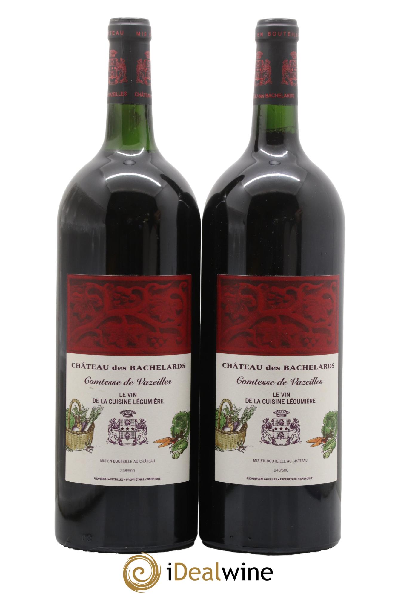 Fleurie Le Vin De La Cuisine Légumière Château Des Bachelards 2014 - Lot of 2 magnums - 0