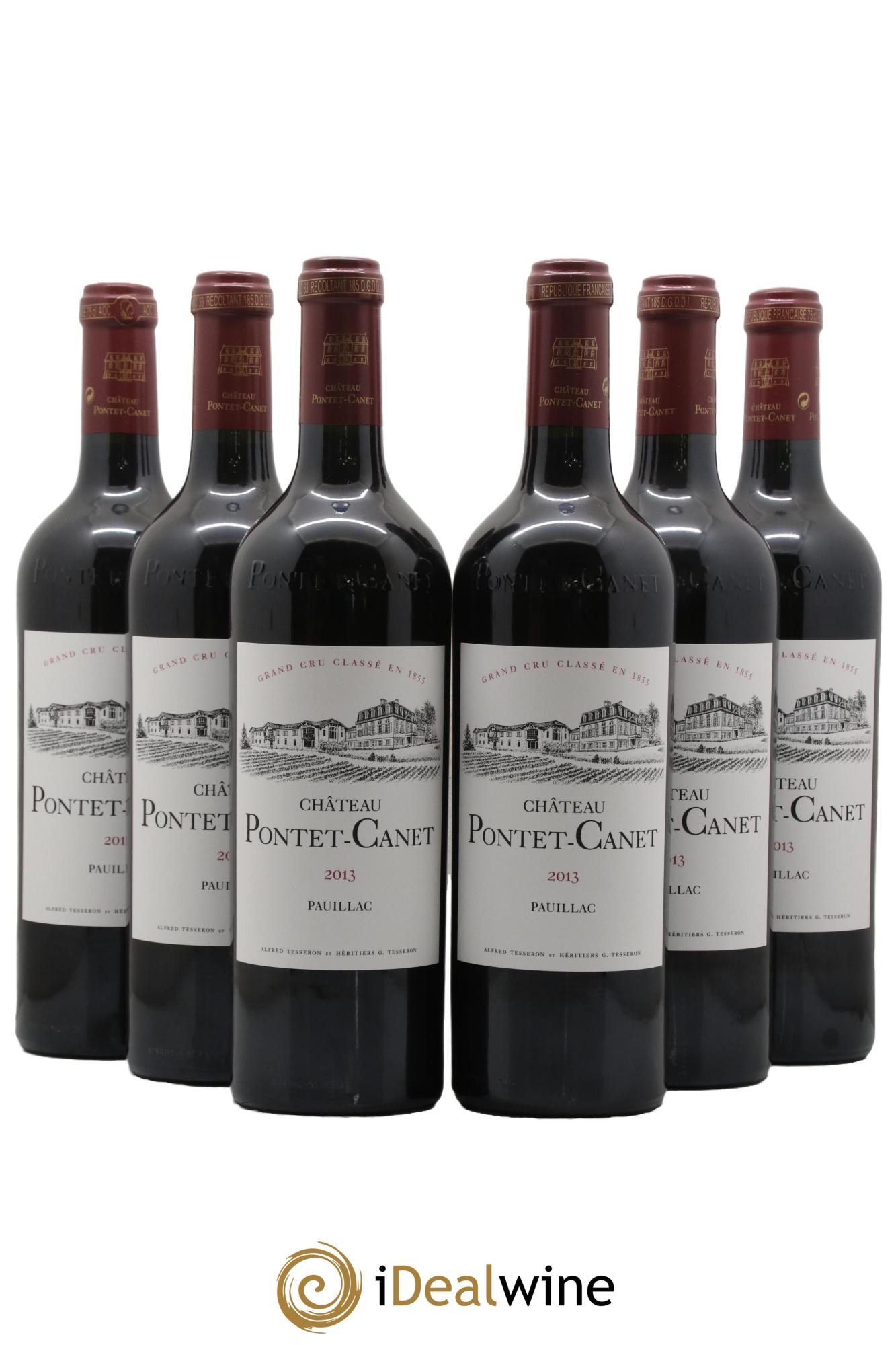 Château Pontet Canet 5ème Grand Cru Classé 2013 - Lot de 6 bouteilles - 0