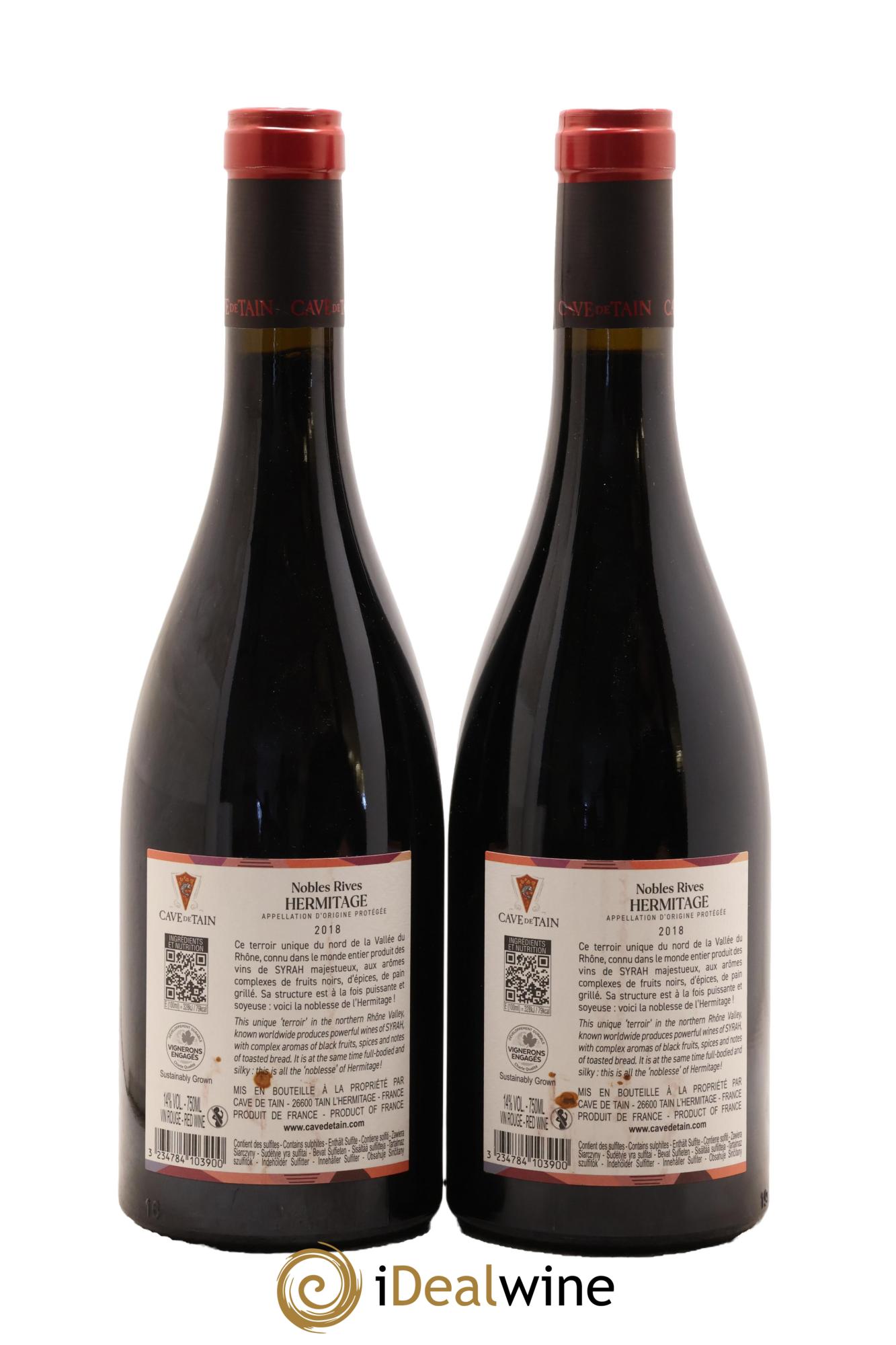 Hermitage Nobles Rives Cave de Tain 2018 - Lot de 2 bouteilles - 1