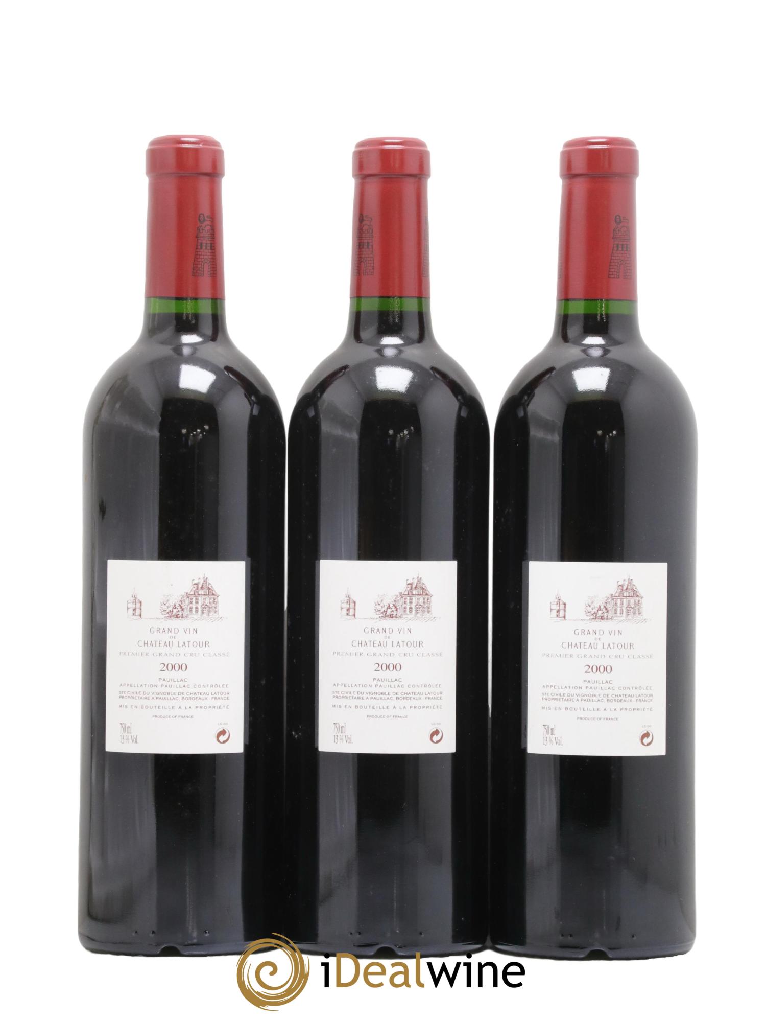 Château Latour 1er Grand Cru Classé 2000 - Lot of 3 bottles - 1