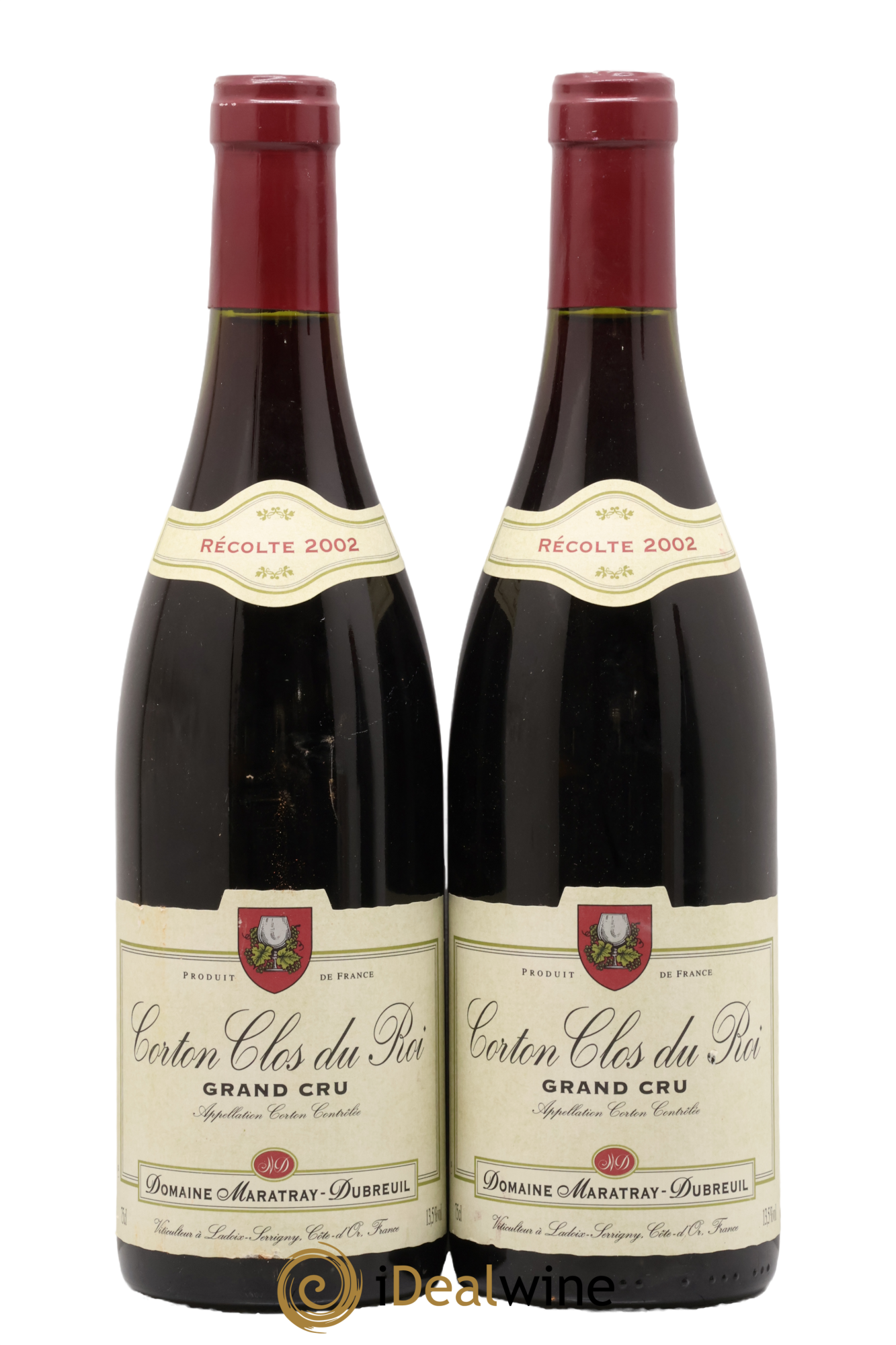 Corton Grand Cru Clos du Roi Maratray-Dubreuil 2002 - Lot de 2 bouteilles - 0