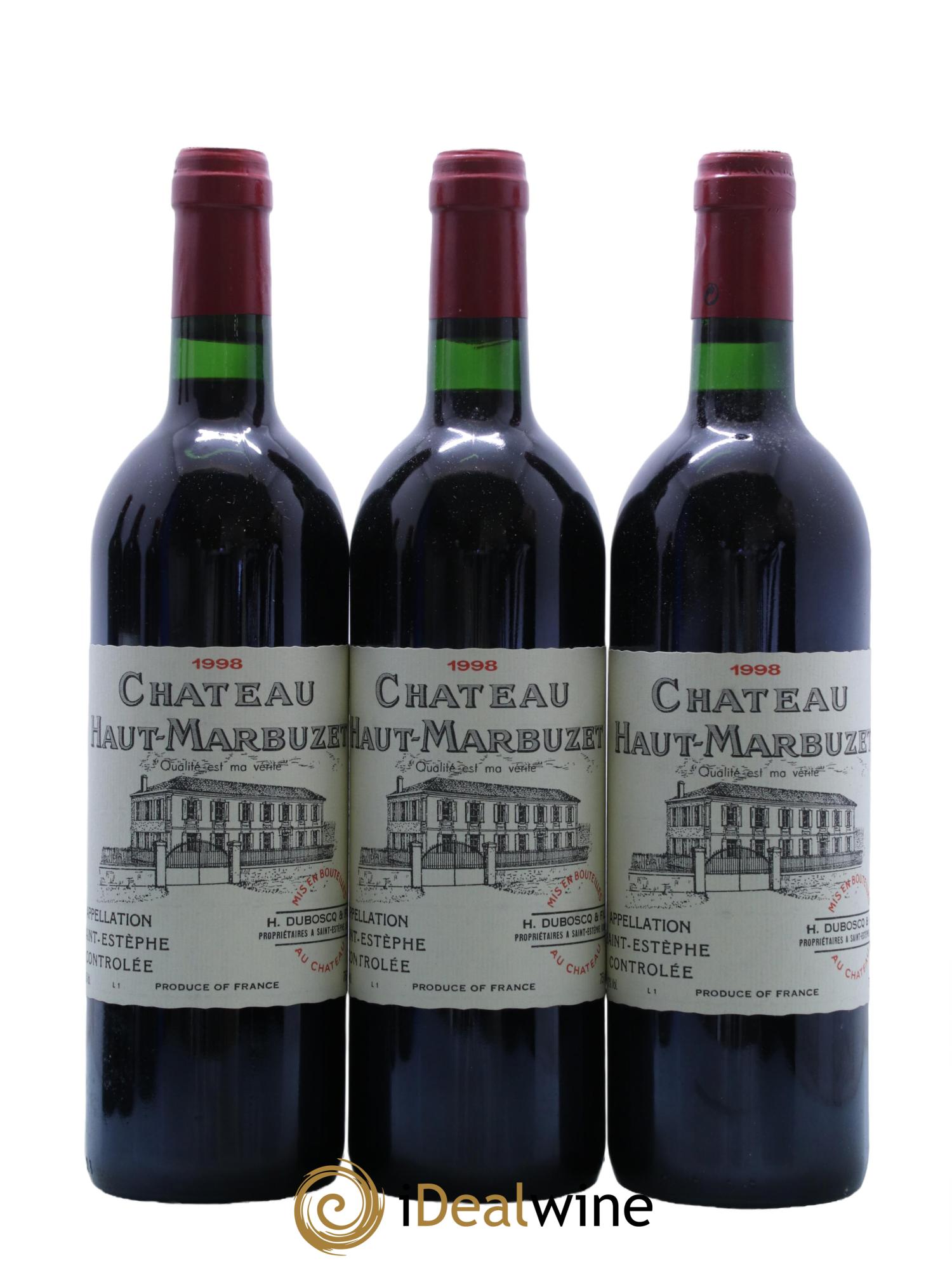 Château Haut Marbuzet 1998 - Lot de 12 bouteilles - 3