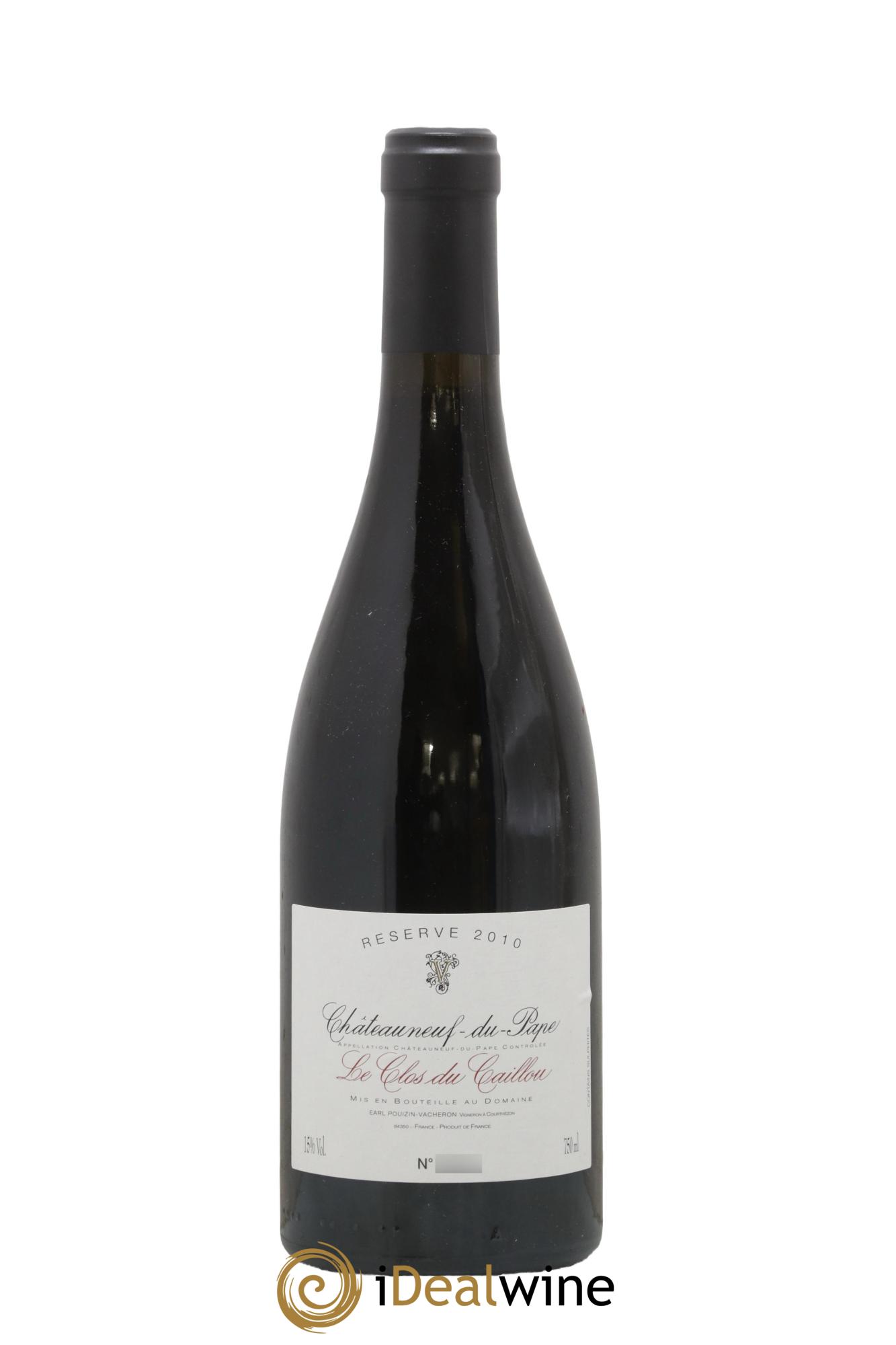 Châteauneuf-du-Pape Domaine Le Clos du Caillou Réserve Sylvie Vacheron 2010 - Lot de 1 bouteille - 0