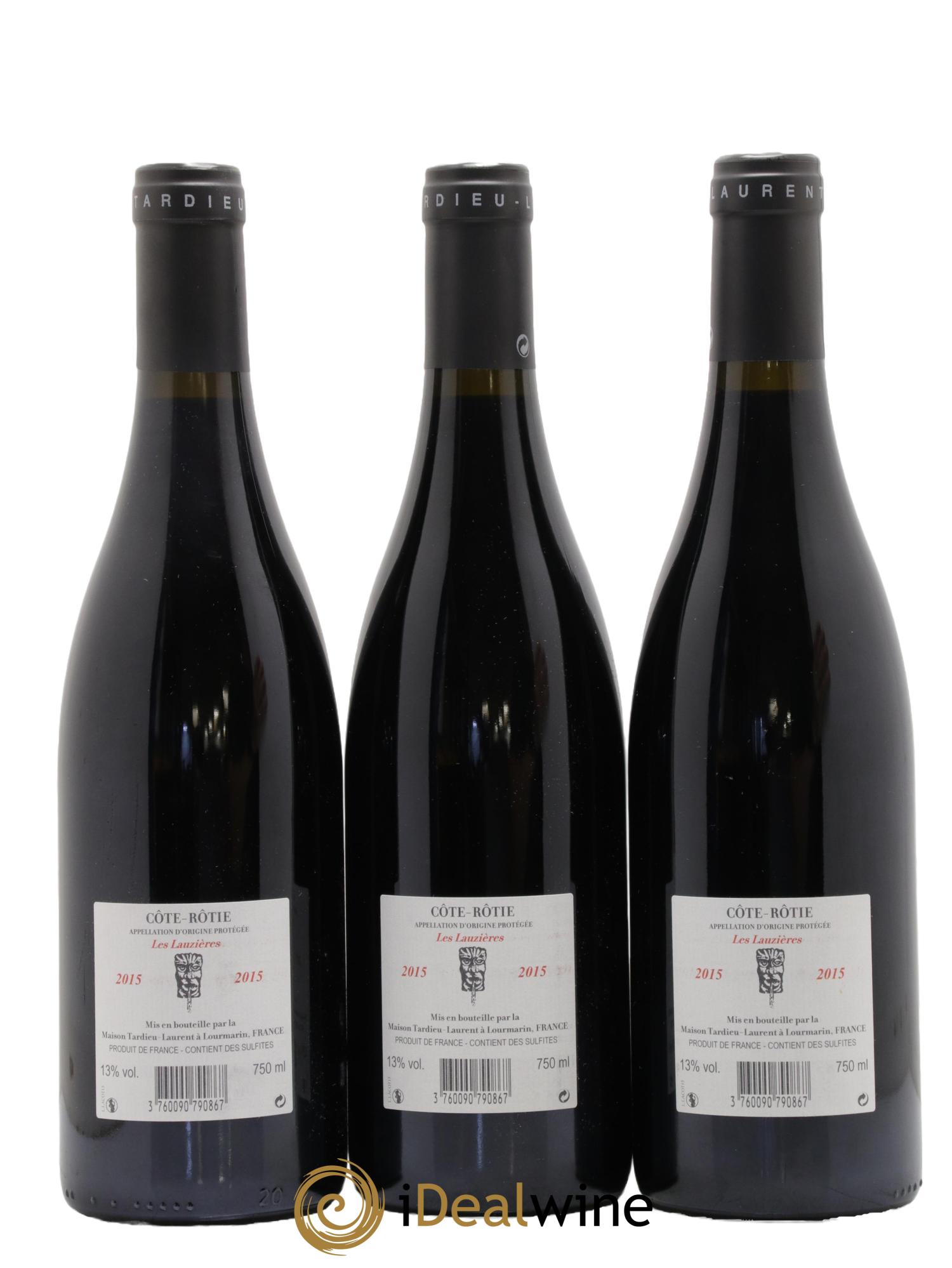 Côte-Rôtie Les Lauzières Tardieu-Laurent 2015 - Lot de 3 bouteilles - 1