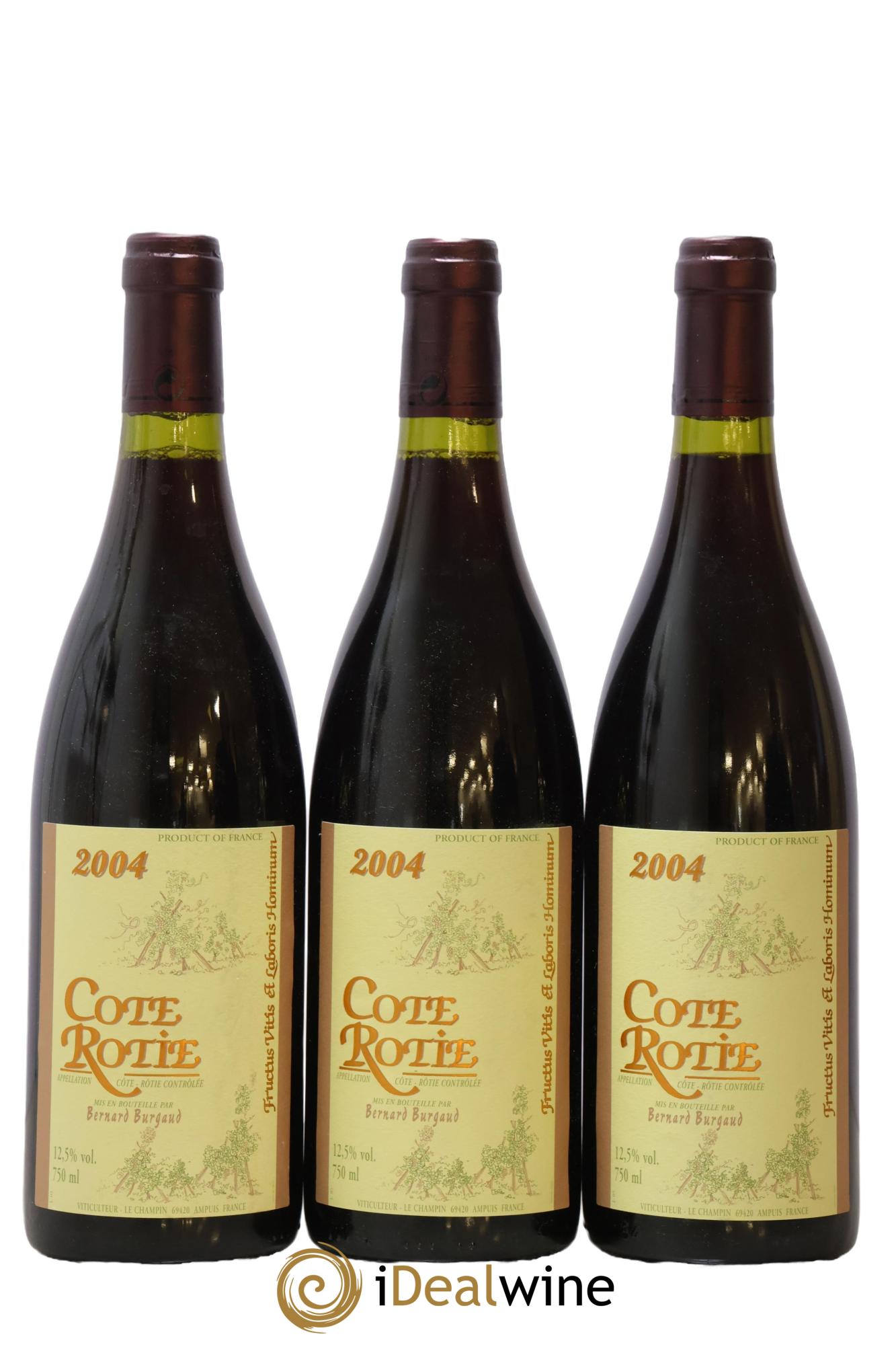 Côte-Rôtie Bernard Burgaud 2004 - Lot de 3 bouteilles - 0