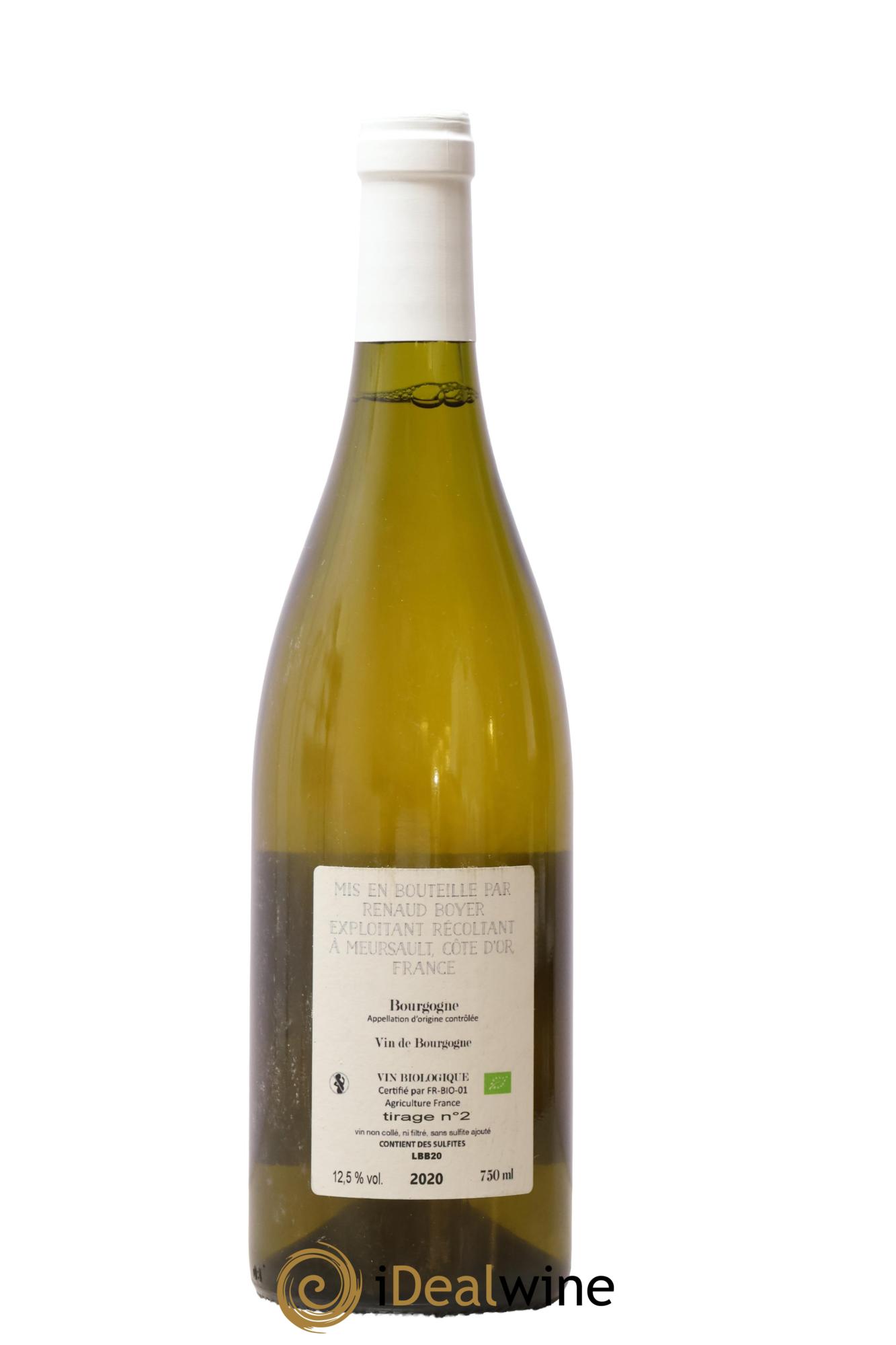 Bourgogne Les Riaux Tirage N°2 Renaud Boyer 2020 - Lot of 1 bottle - 1