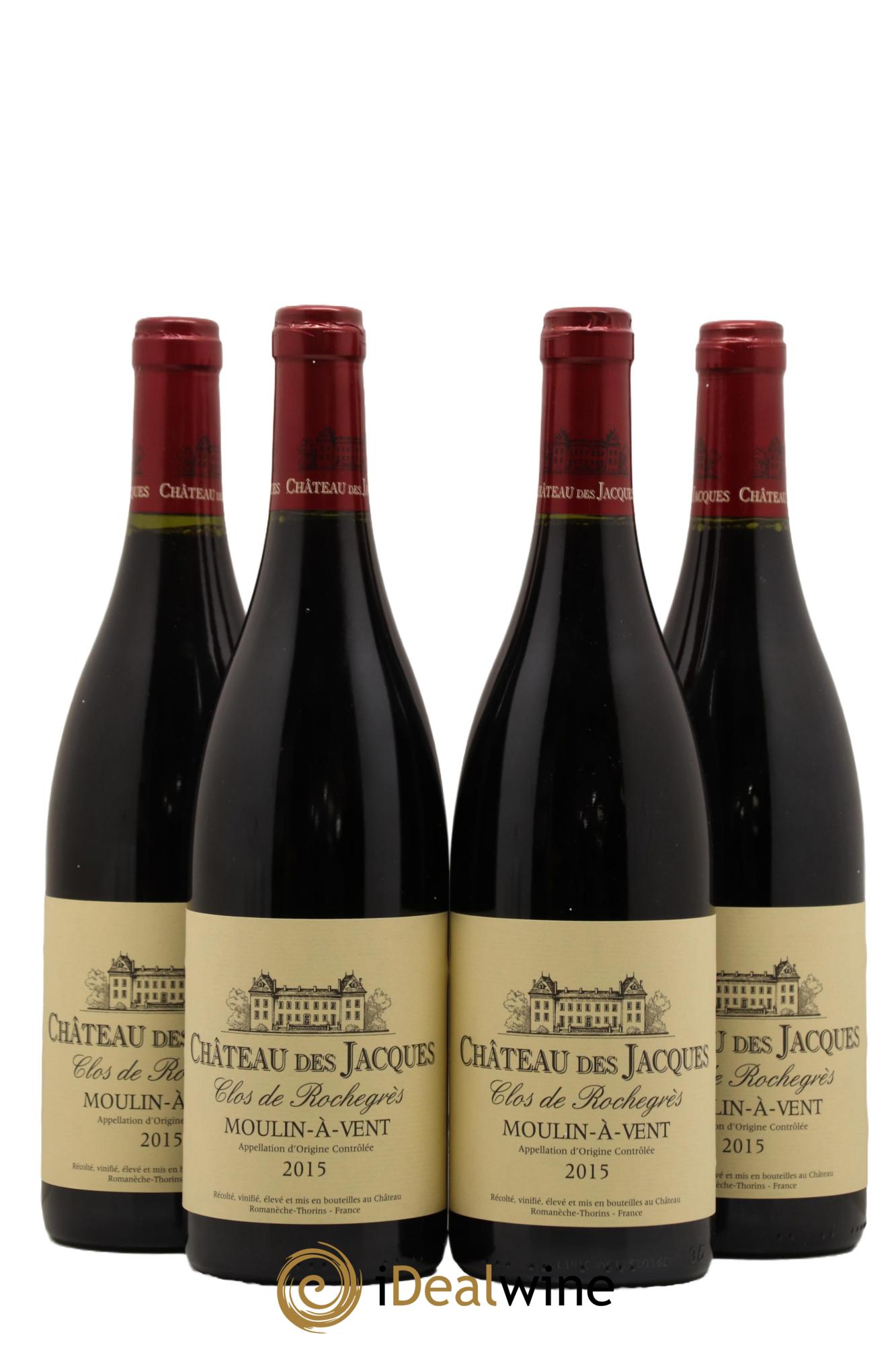 Moulin-à-Vent Clos de Rochegrès Château des Jacques 2015 - Posten von 4 Flaschen - 0