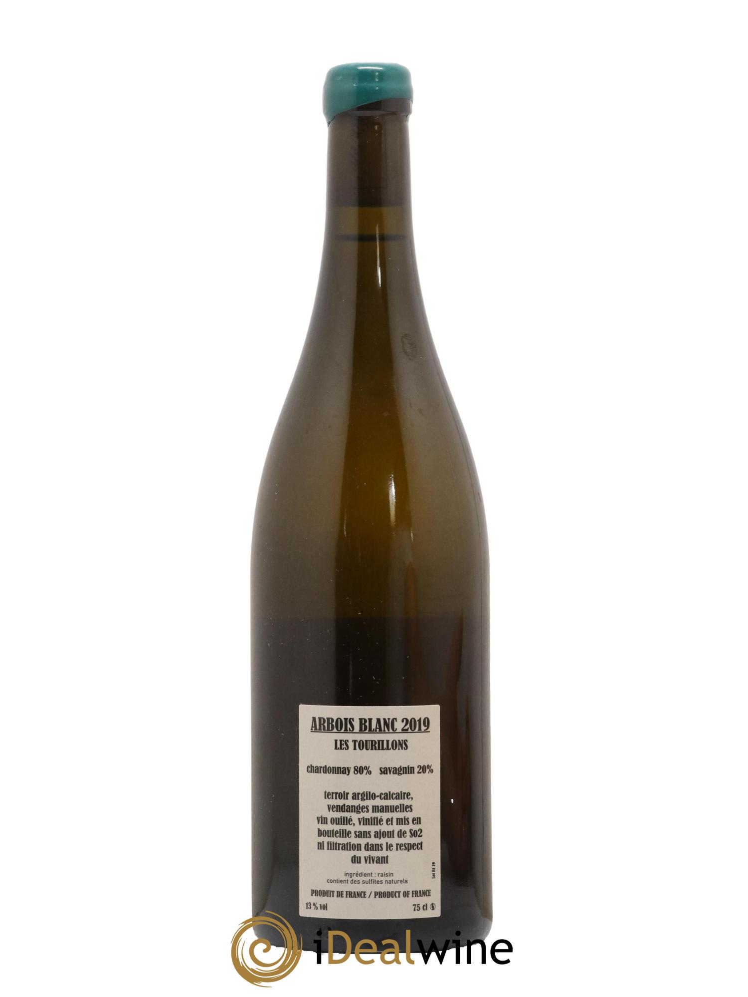 Arbois Chardonnay Savagnin Les Tourillons Adeline Houillon & Renaud Bruyère Les Tourillons Houillon Bruyère Renaud & Adeline 2019 - Lotto di 1 bottiglia - 1