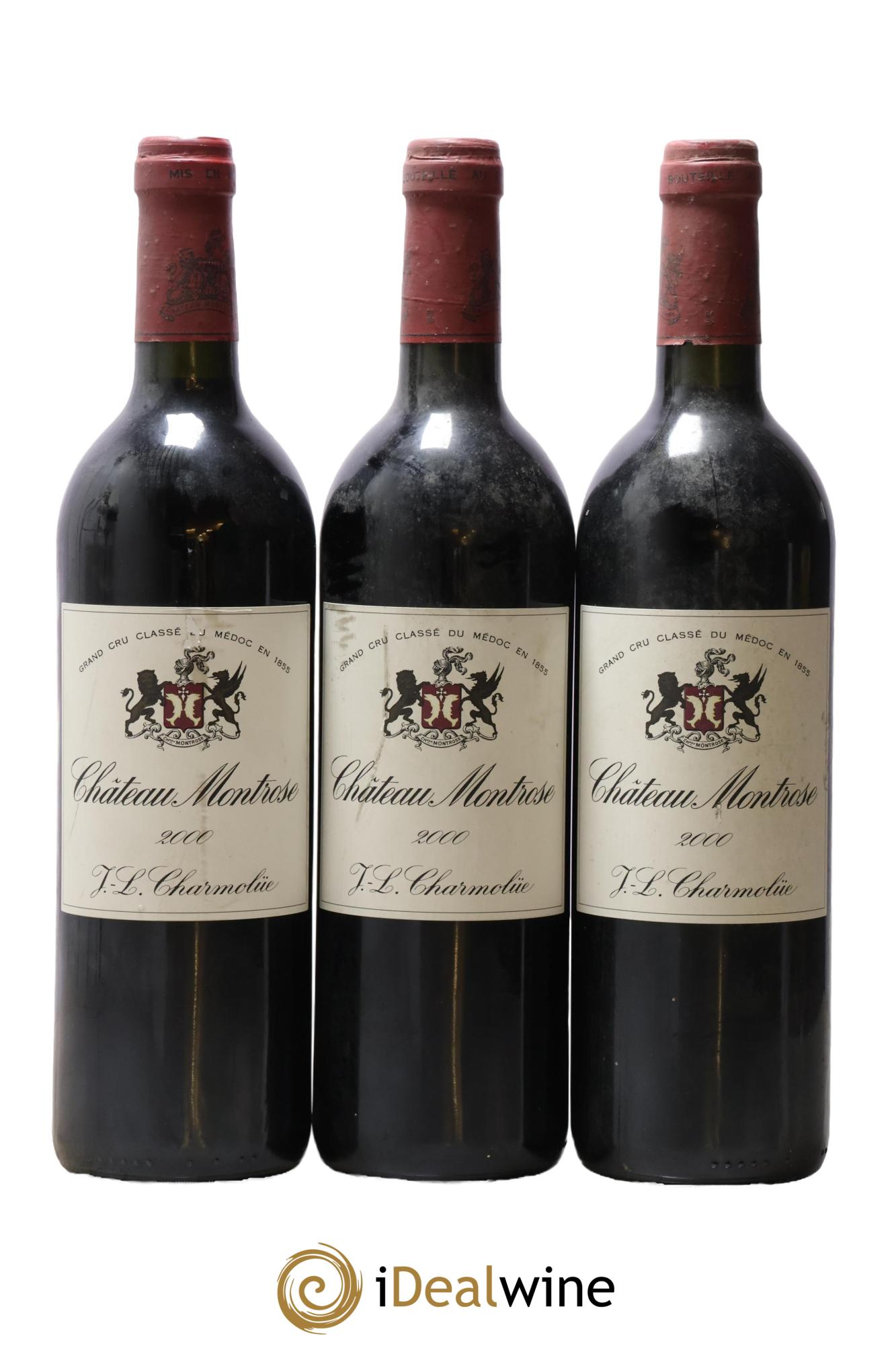 Château Montrose 2ème Grand Cru Classé 2000 - Lot de 3 bouteilles - 0