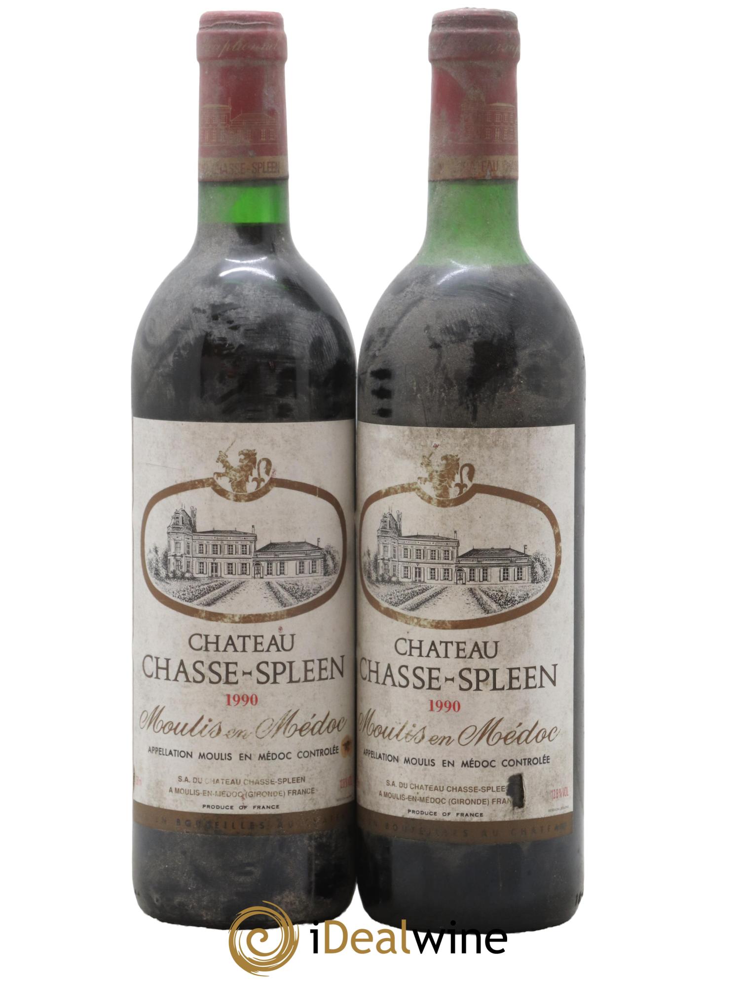 Château Chasse Spleen 1990 - Lot de 2 bouteilles - 0