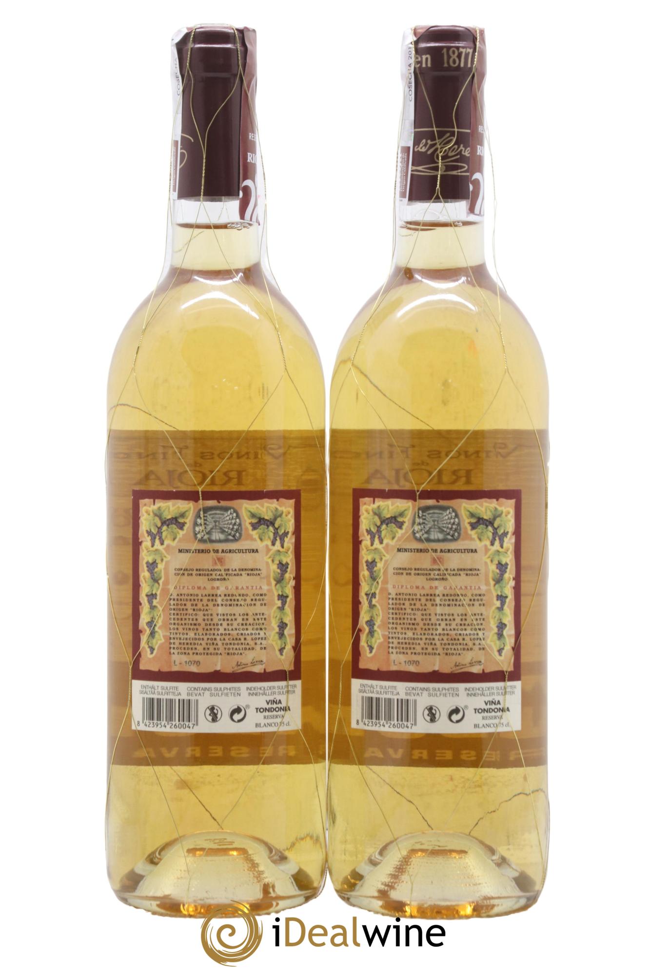 Rioja DOCA Reserva Vina Tondonia R. Lopez de Heredia 2012 - Lot of 2 bottles - 1