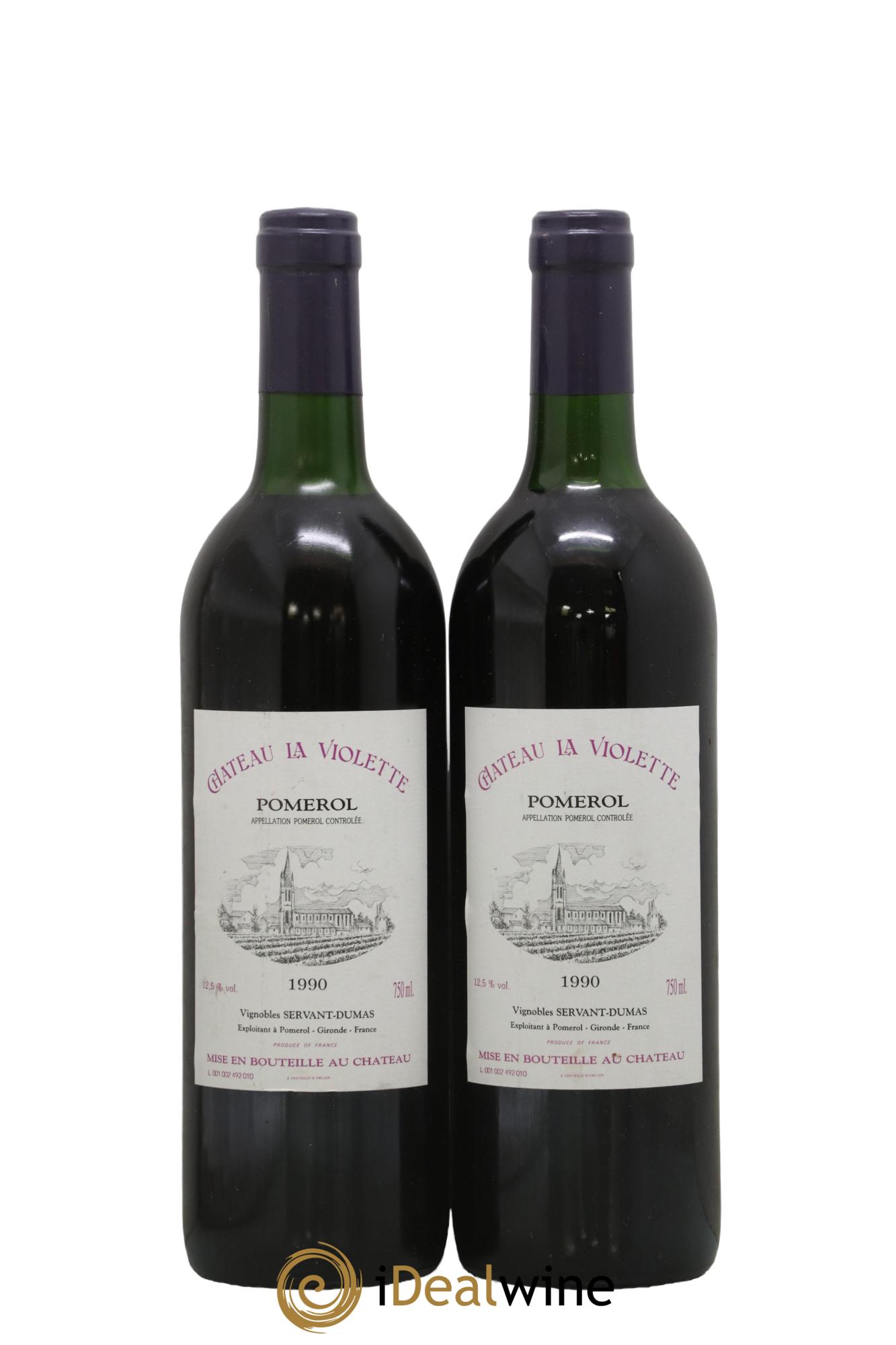 Château la Violette 1990 - Lot of 2 bottles - 0
