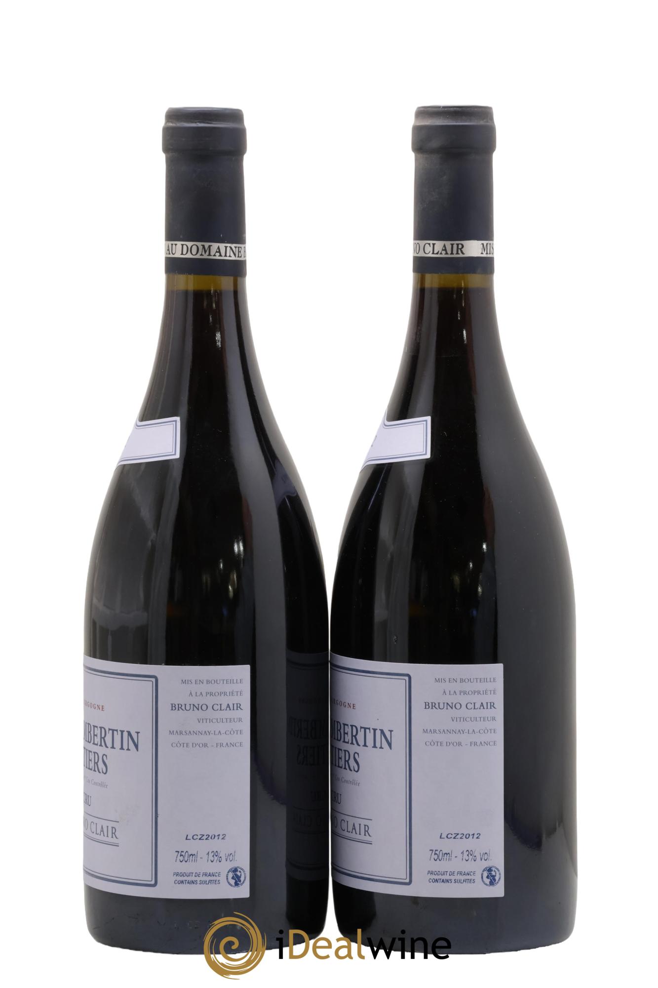 Gevrey-Chambertin 1er Cru Les Cazetiers Bruno Clair (Domaine) 2012 - Lot of 2 bottles - 1