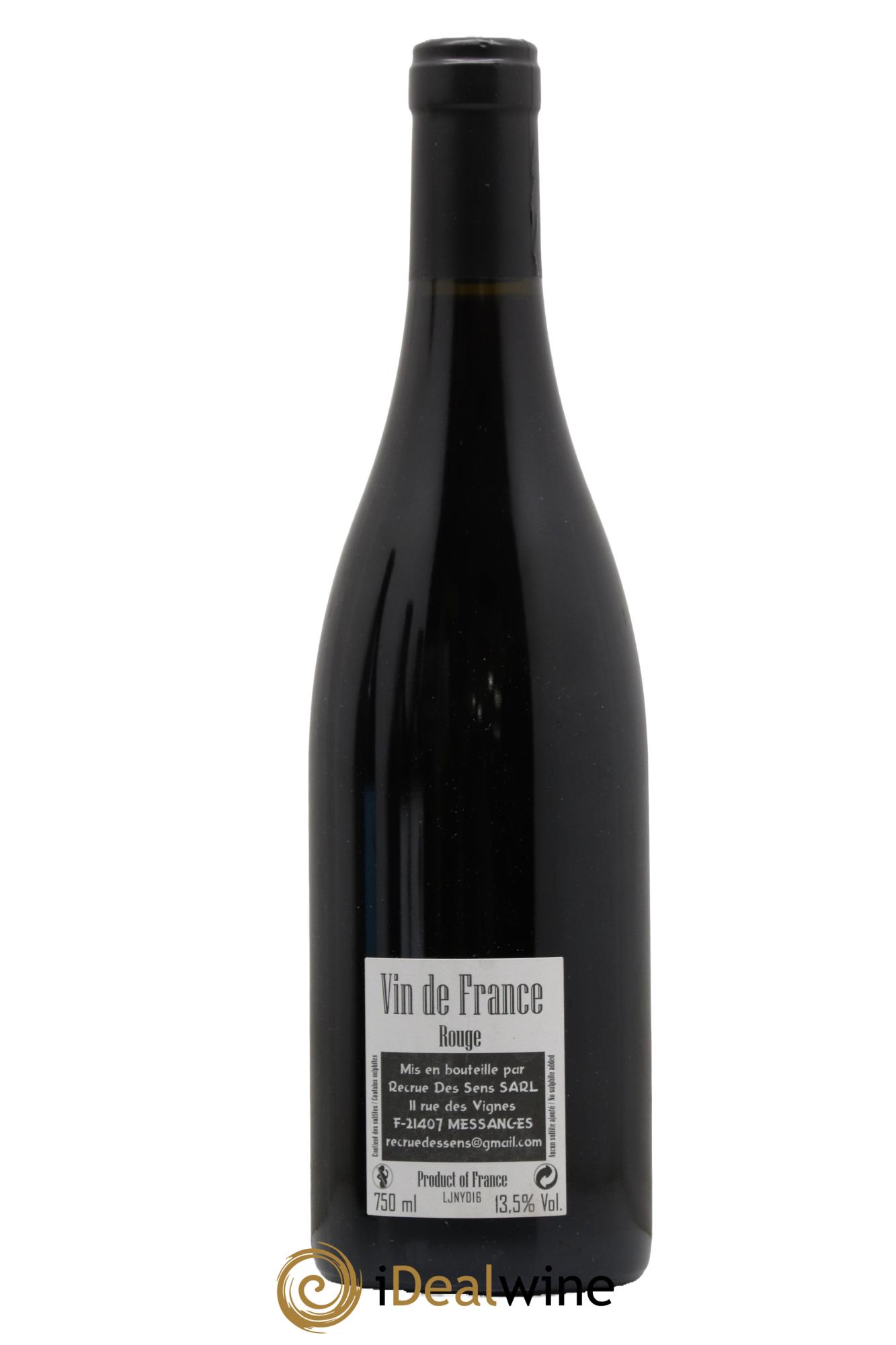 Vin de France Jeannot Yann Durieux - Recrue des Sens 2016 - Lot de 1 bouteille - 1