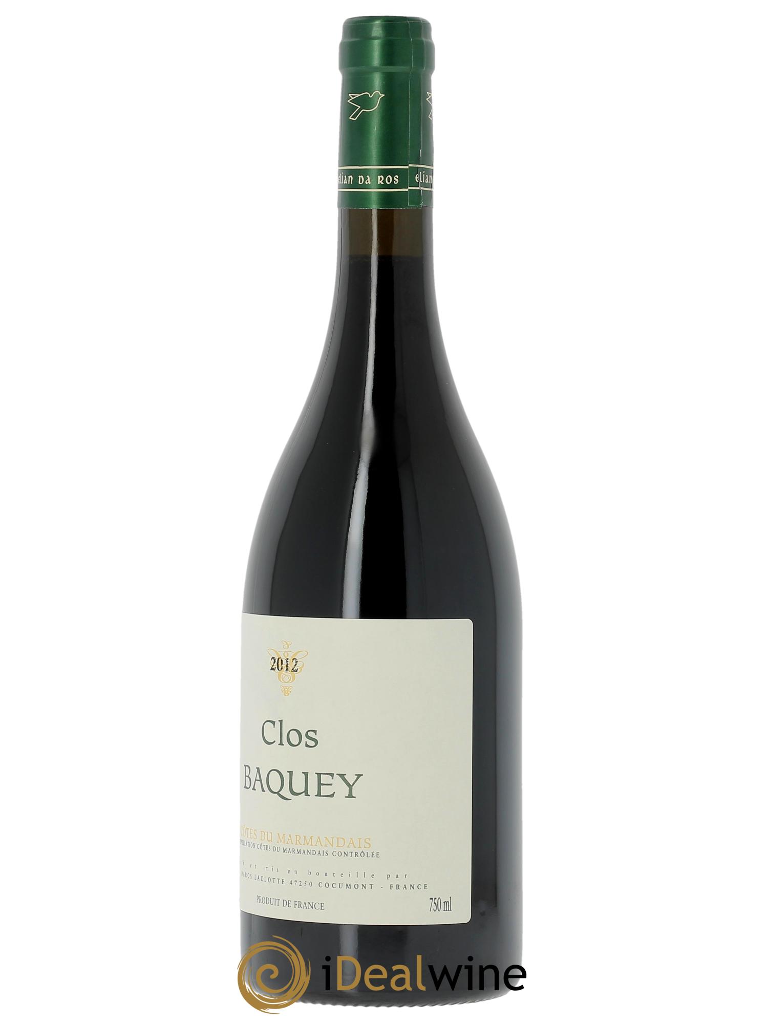 Côtes du Marmandais Clos Baquey Elian Da Ros (Domaine)  2012 - Lotto di 1 bottiglia - 1